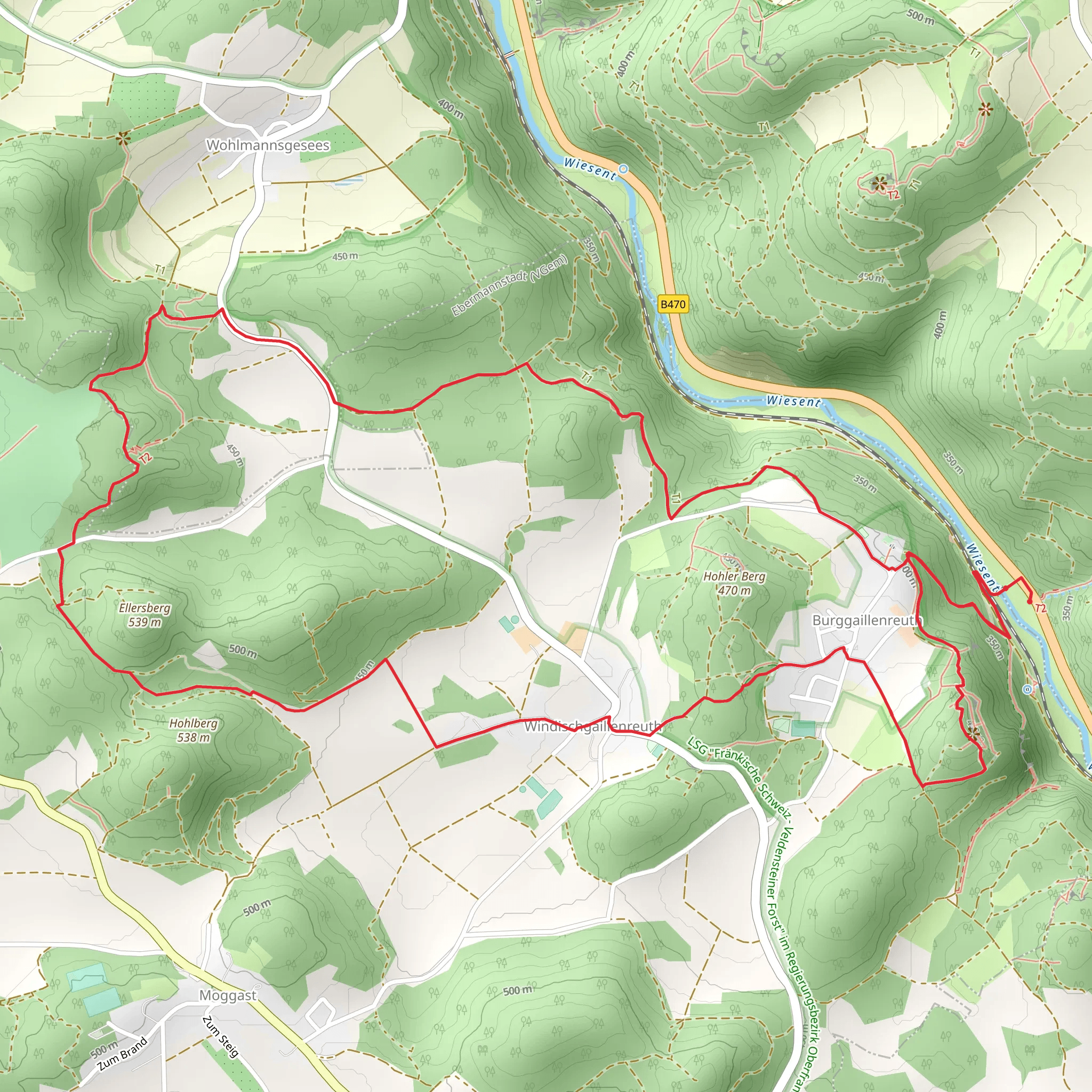 Burggaillenreuth Loop mobile static map