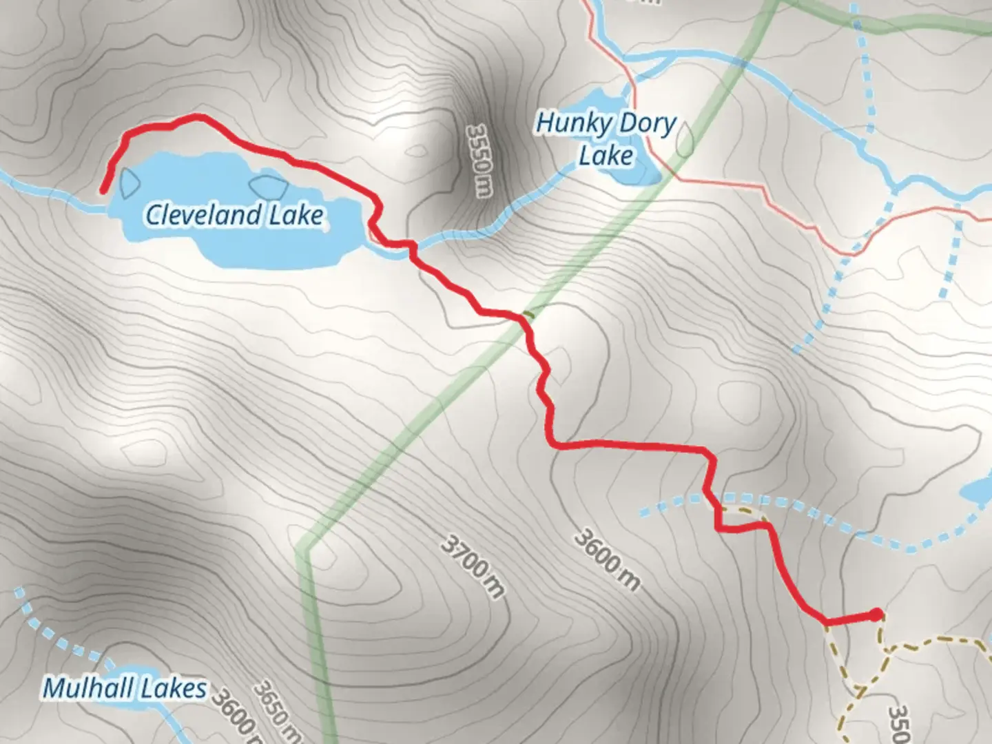 An image depicting the trail Cleavland Lake Trail and its surrounding area.