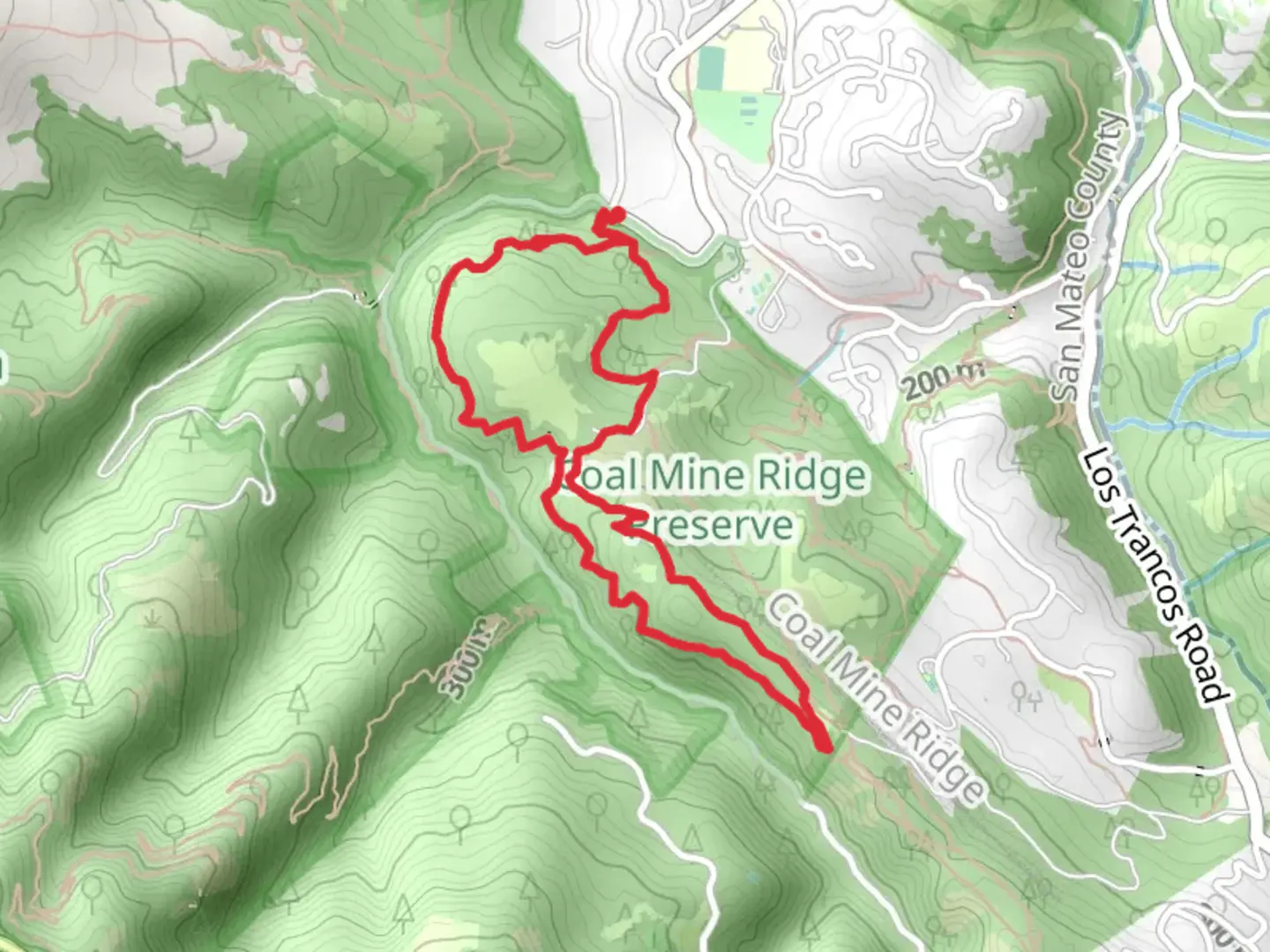 An image depicting the trail Toyon and Old Spanish Loop Trail and its surrounding area.