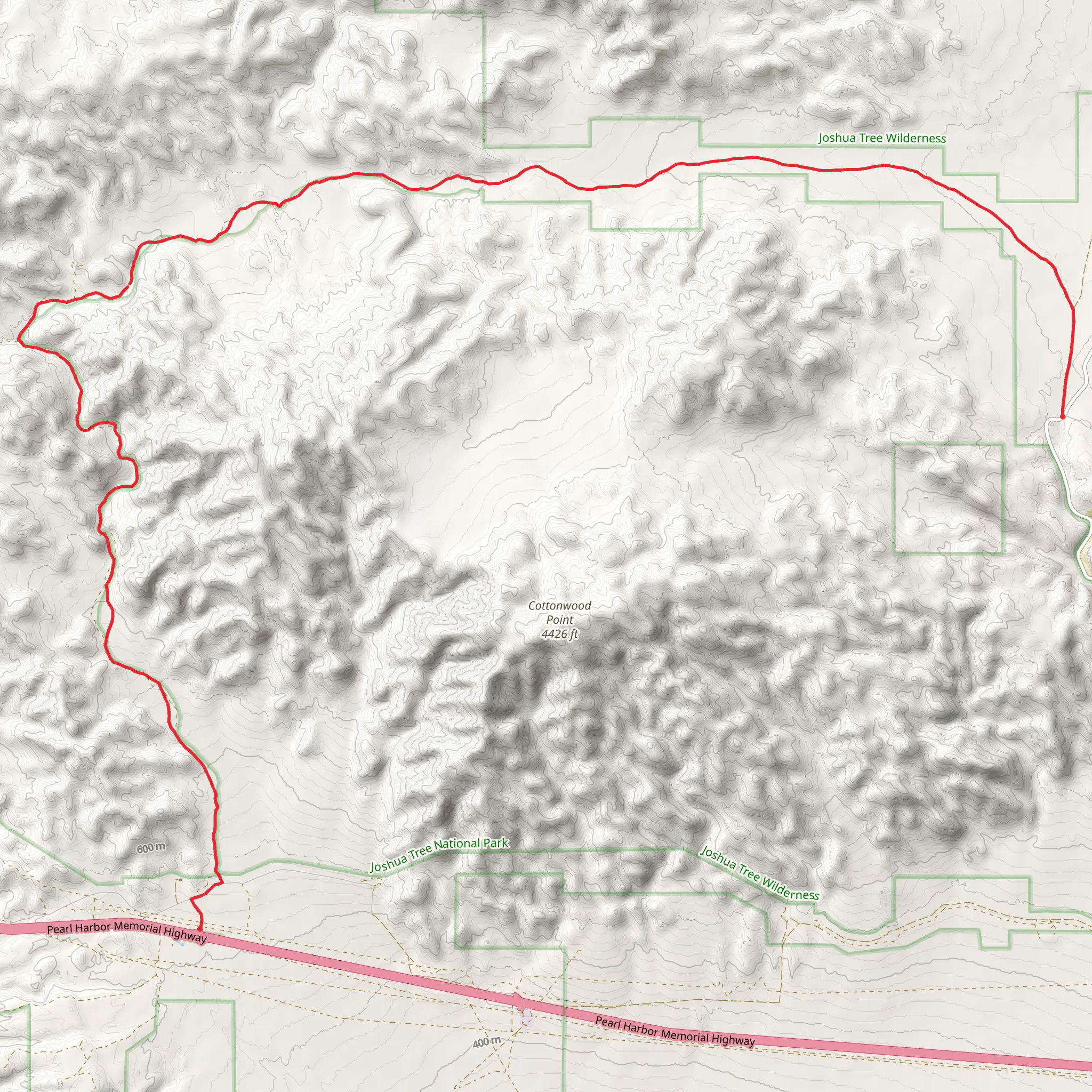 Pinkham Canyon Road Trail mobile static map