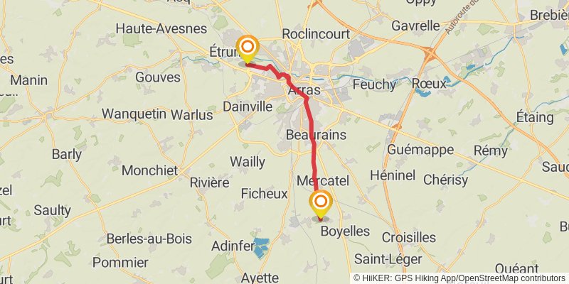 Via Francigena - France stage 11 Map