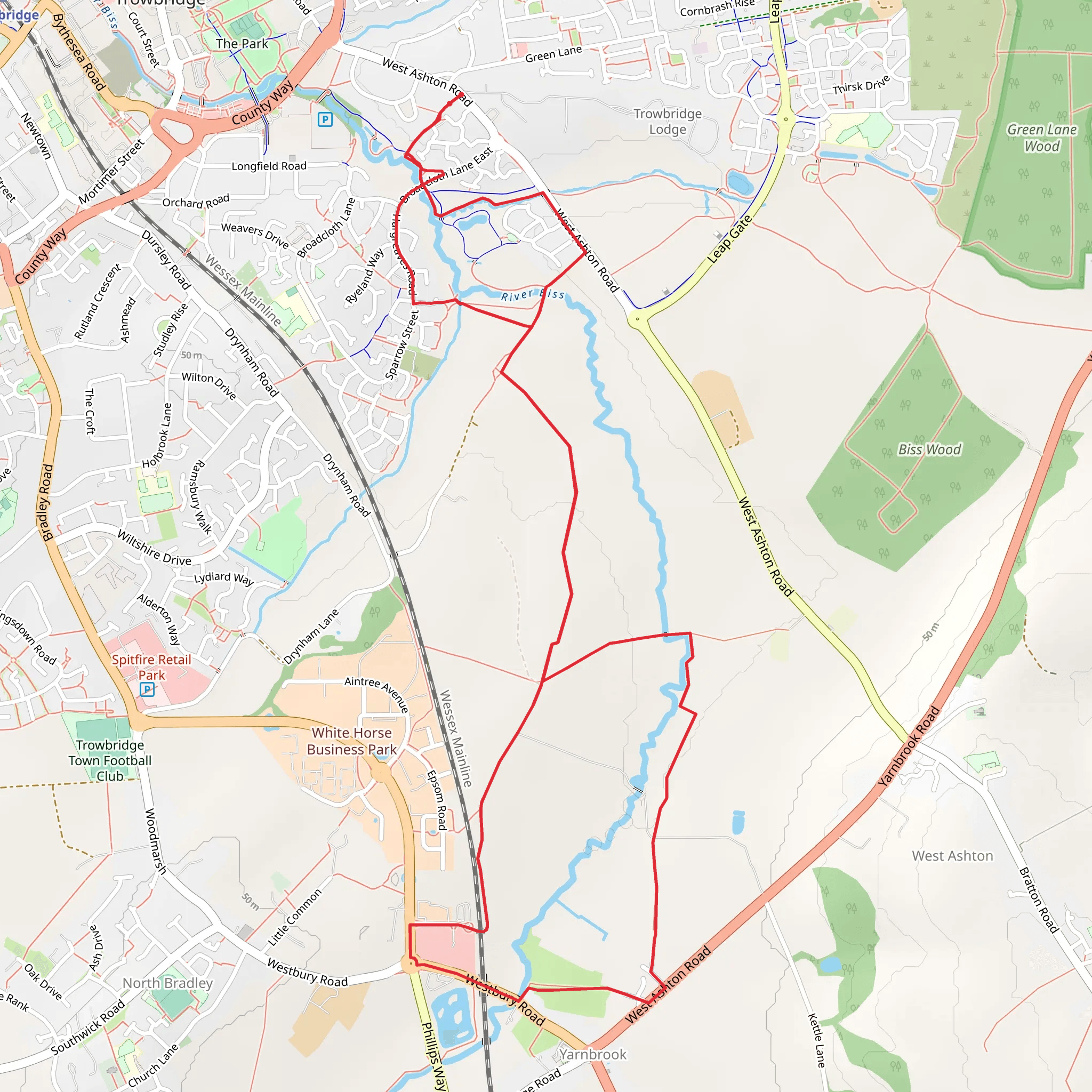 Biss Meadows Country Park Walk mobile static map