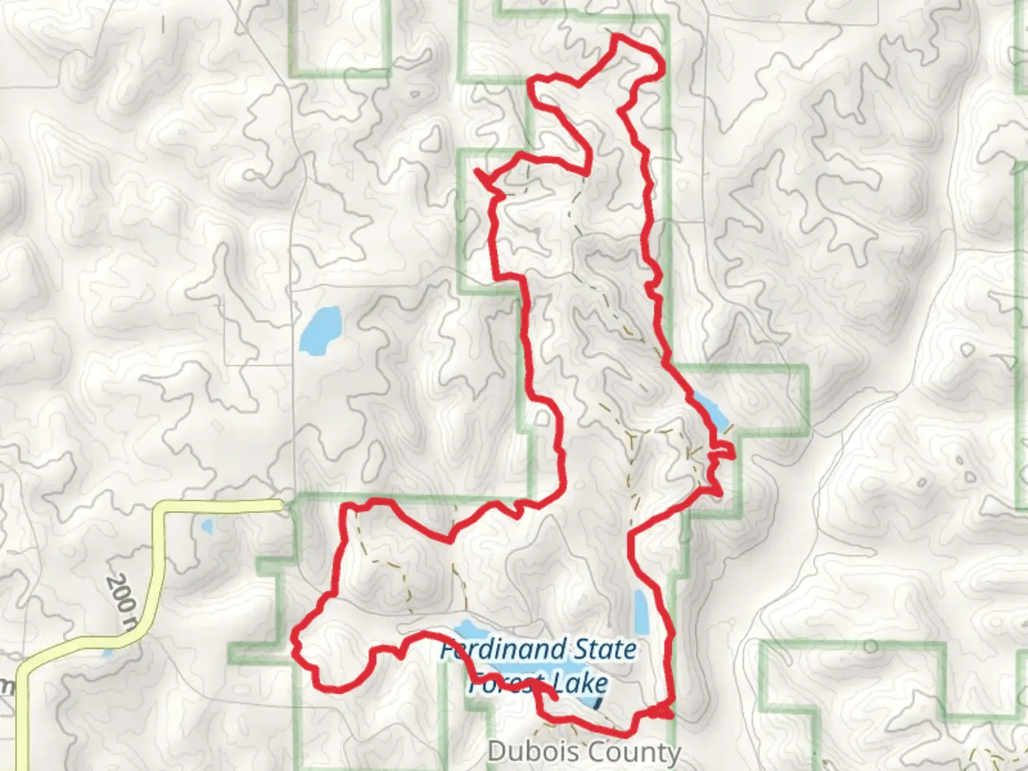 An image depicting the trail Twin Lakes, Coyote Lake, Kyana and Foxey Hollow Loop Trail and its surrounding area.