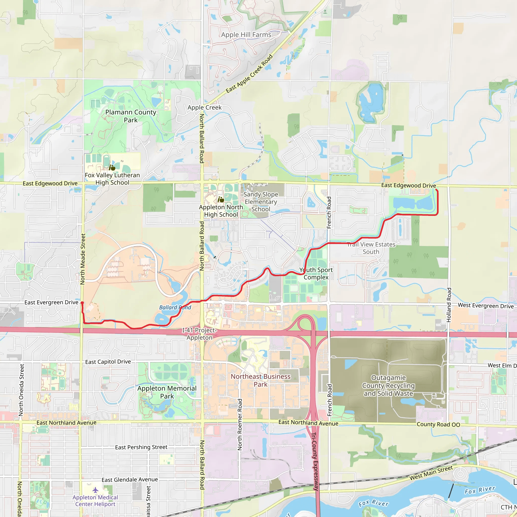 Apple Creek Trail mobile static map