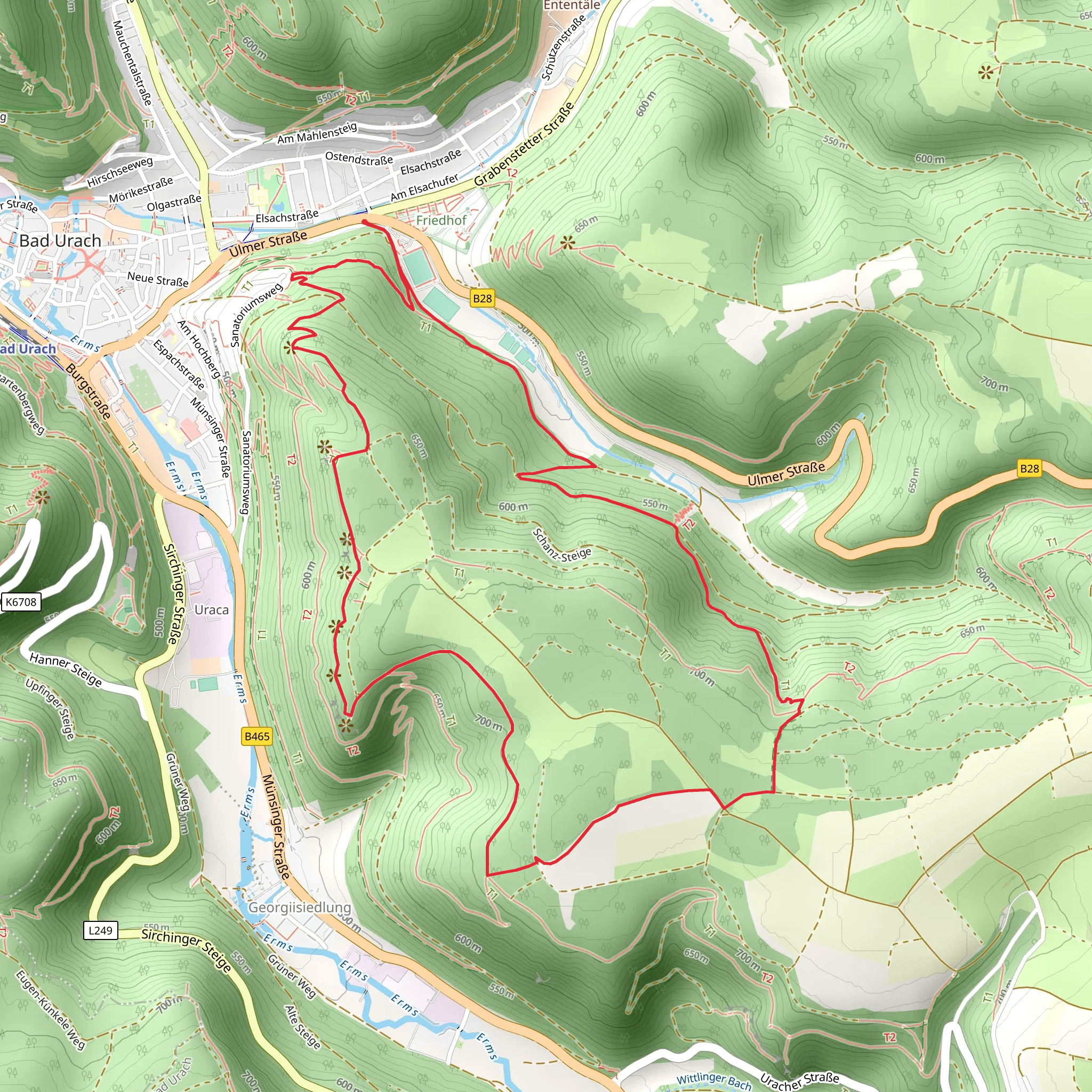 Hochberhsteig Loop mobile static map