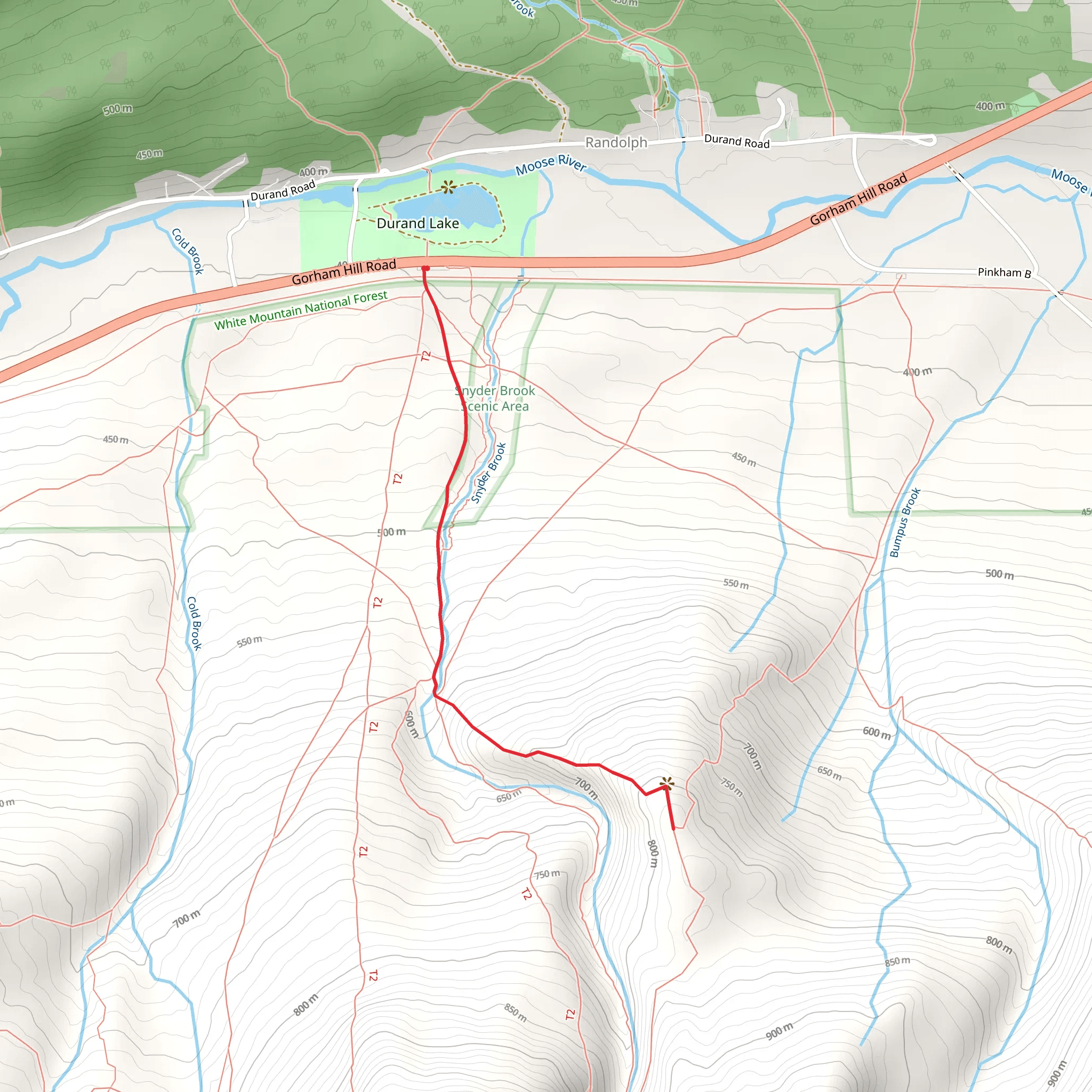Inlook Trail via Valley Way mobile static map