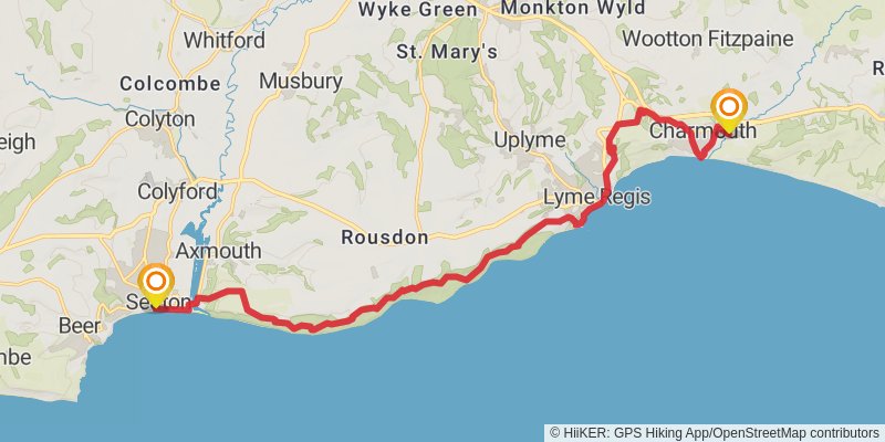 Plymouth to Dover Walk stage 13 Map