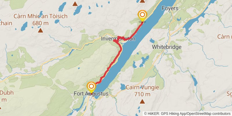 Great Glen Way stage 4 Map