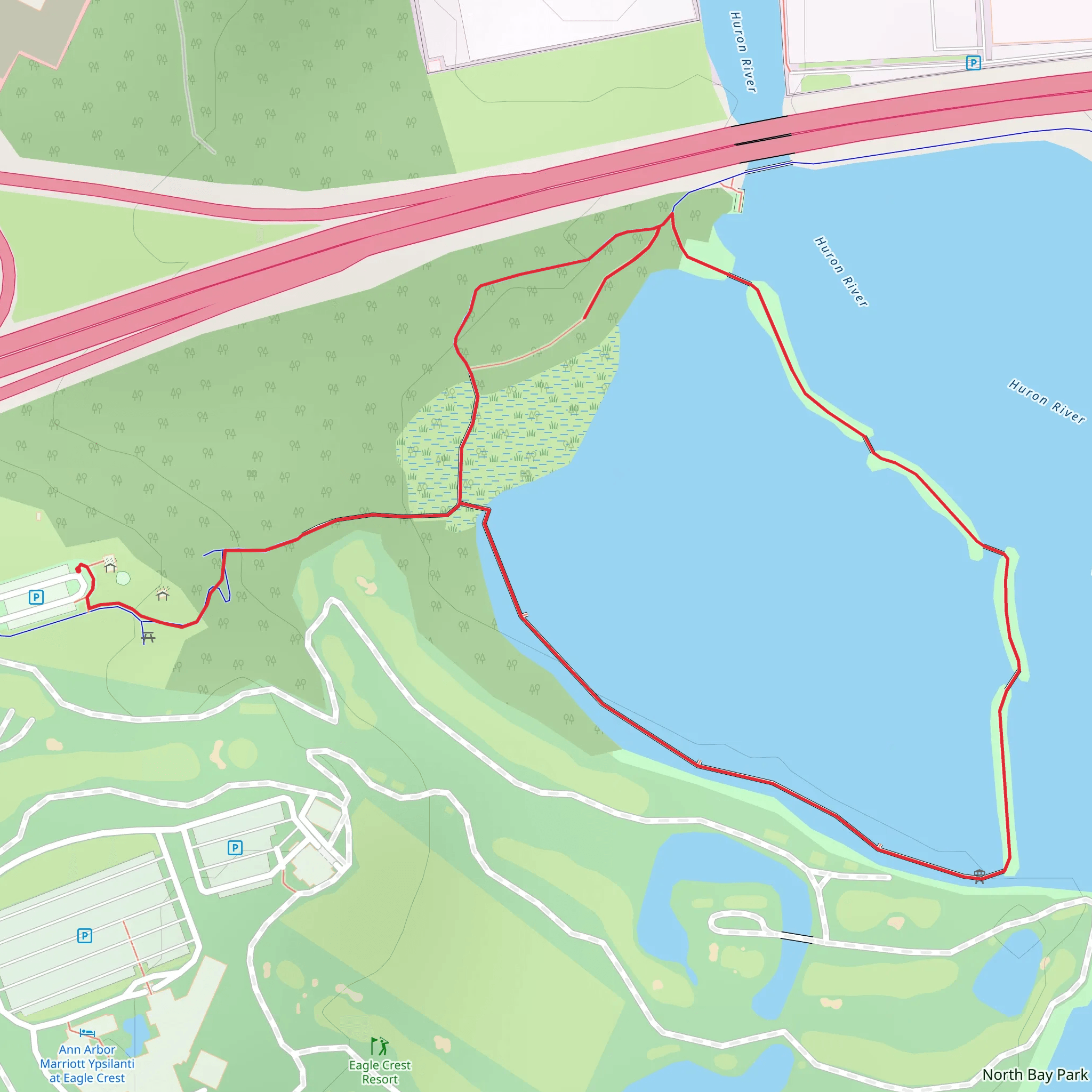 North Bay Park Loop mobile static map