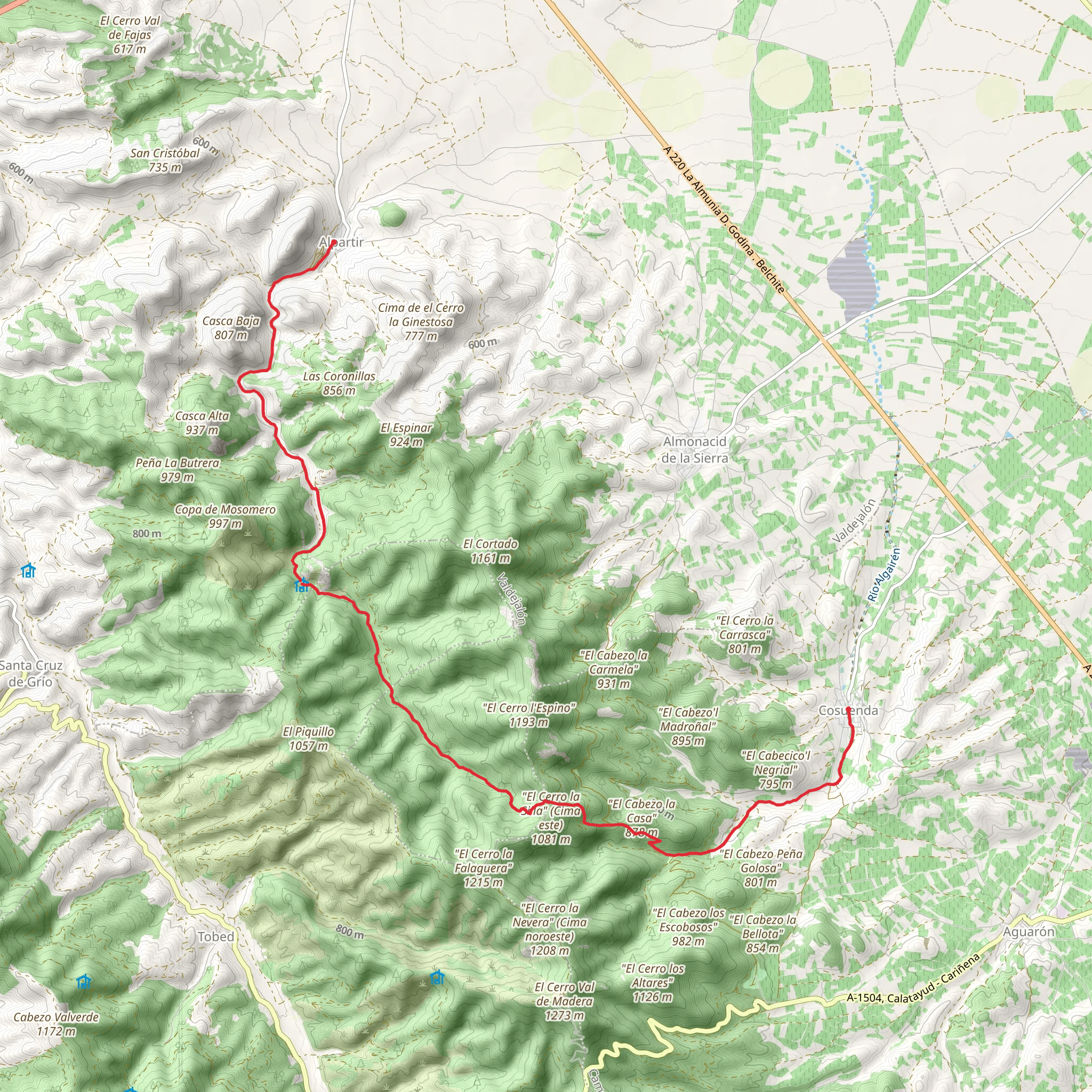 Alpartir - Cosuenda PR Z 15 mobile static map