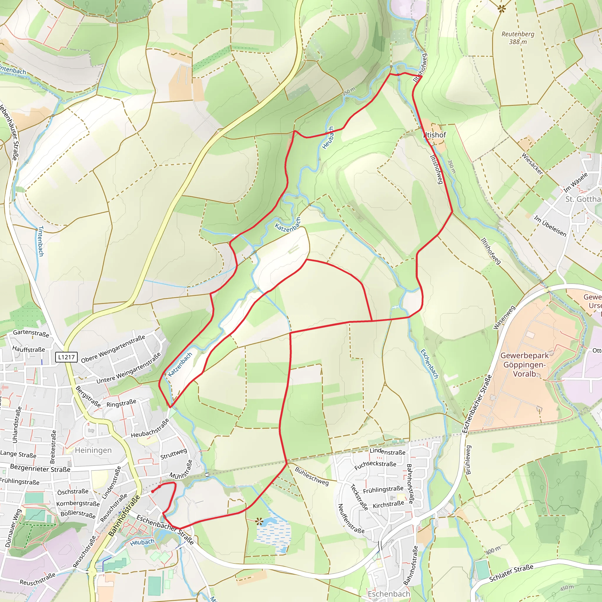 Iltishofweg Loop mobile static map
