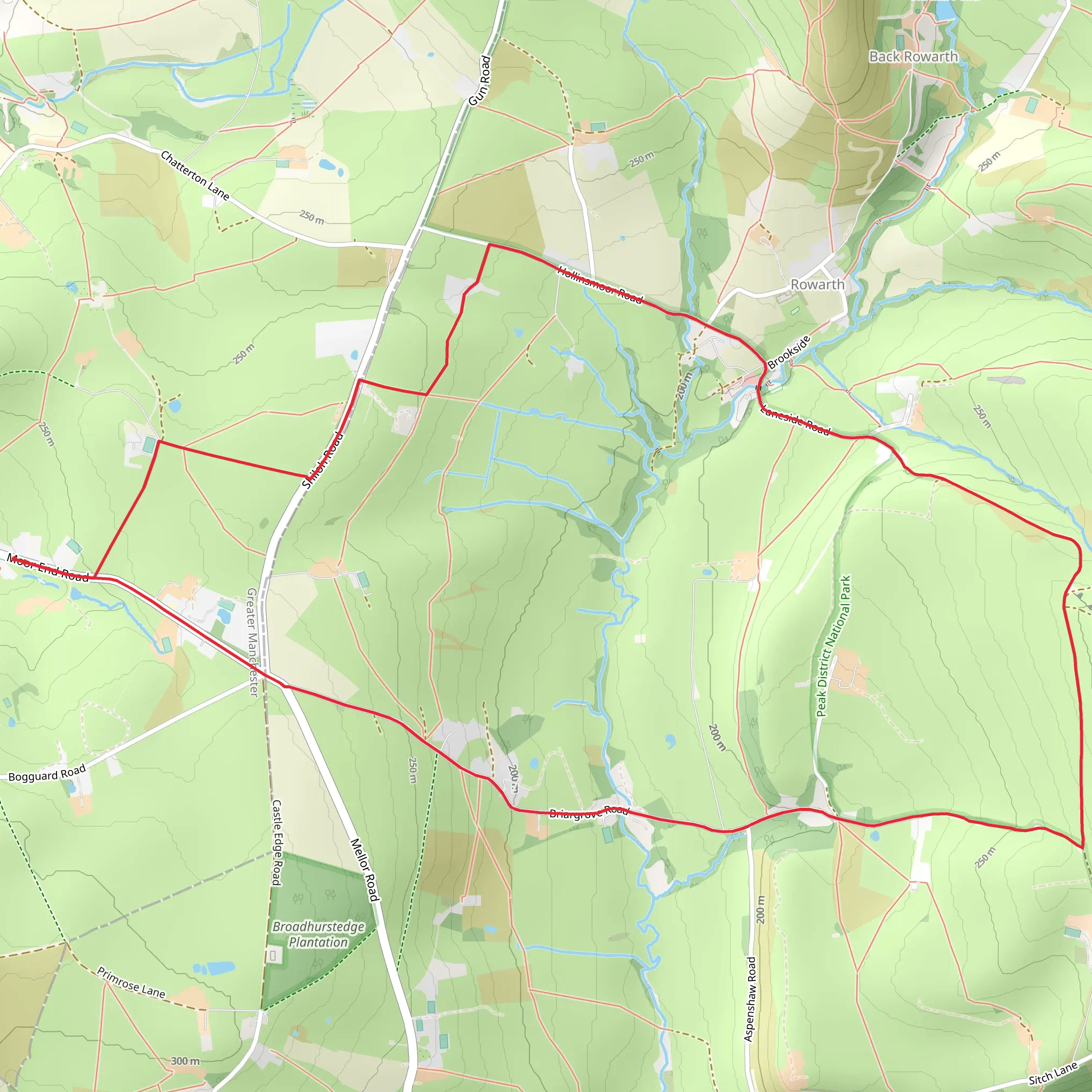 Rowarth Loop mobile static map