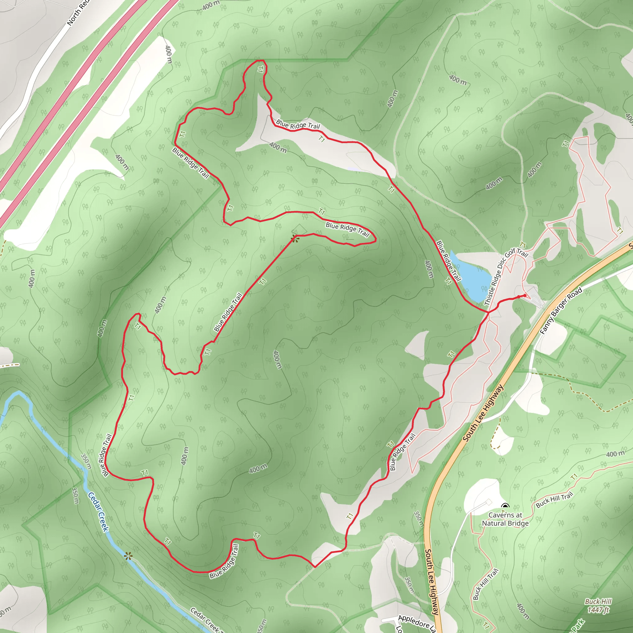 Blue RidgeLoop Trail mobile static map