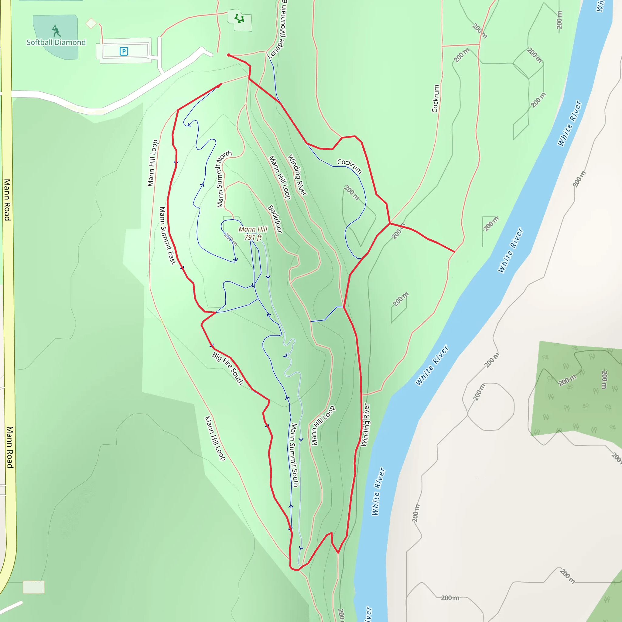 Big Fire South - White River Loop mobile static map