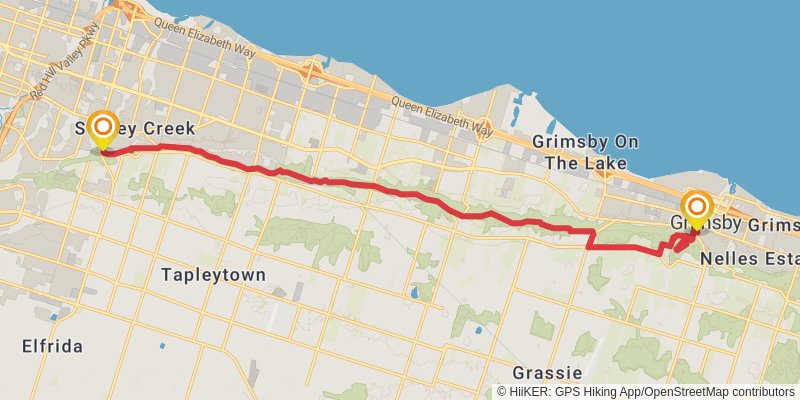 The Bruce Trail stage 5 Map
