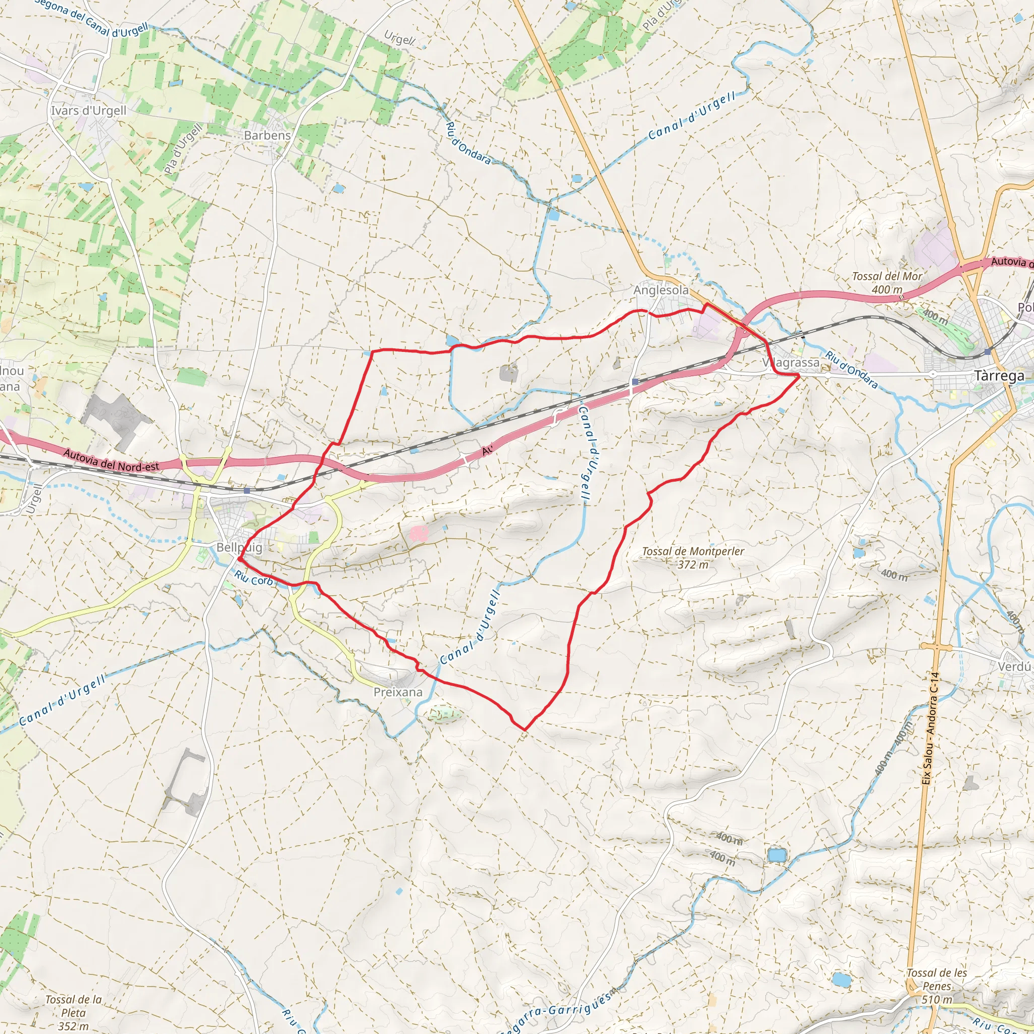 Path of the Barony of Bellpuig PR C 6 mobile static map