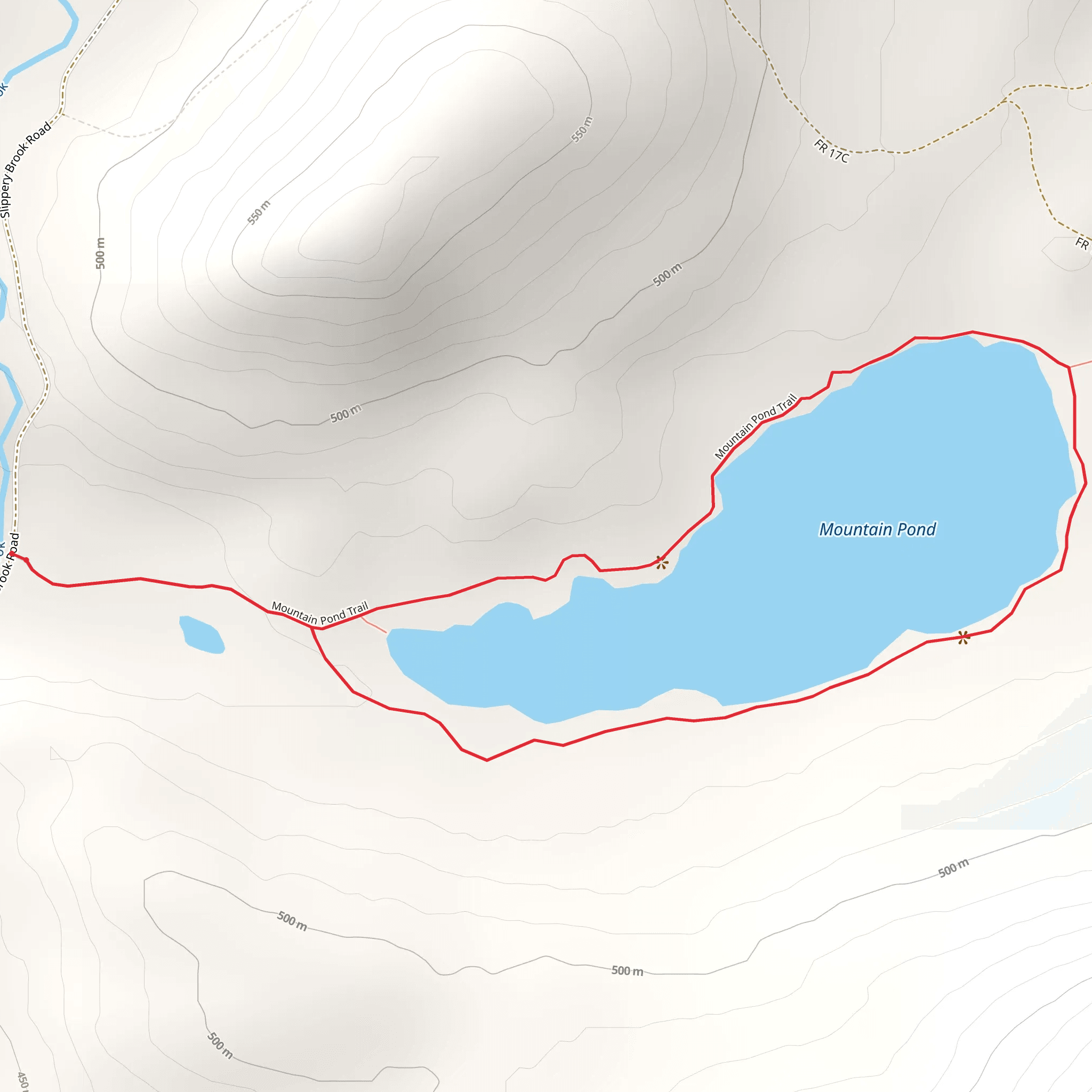 Mountain Pond Trail Loop mobile static map