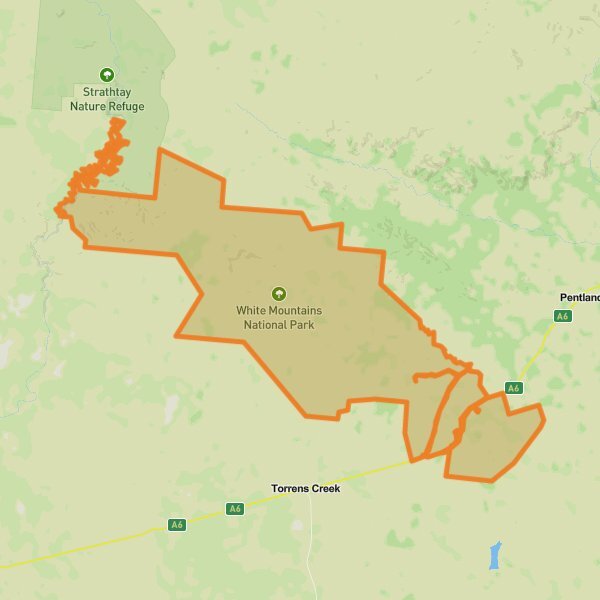 White Mountains National Park mobile static map