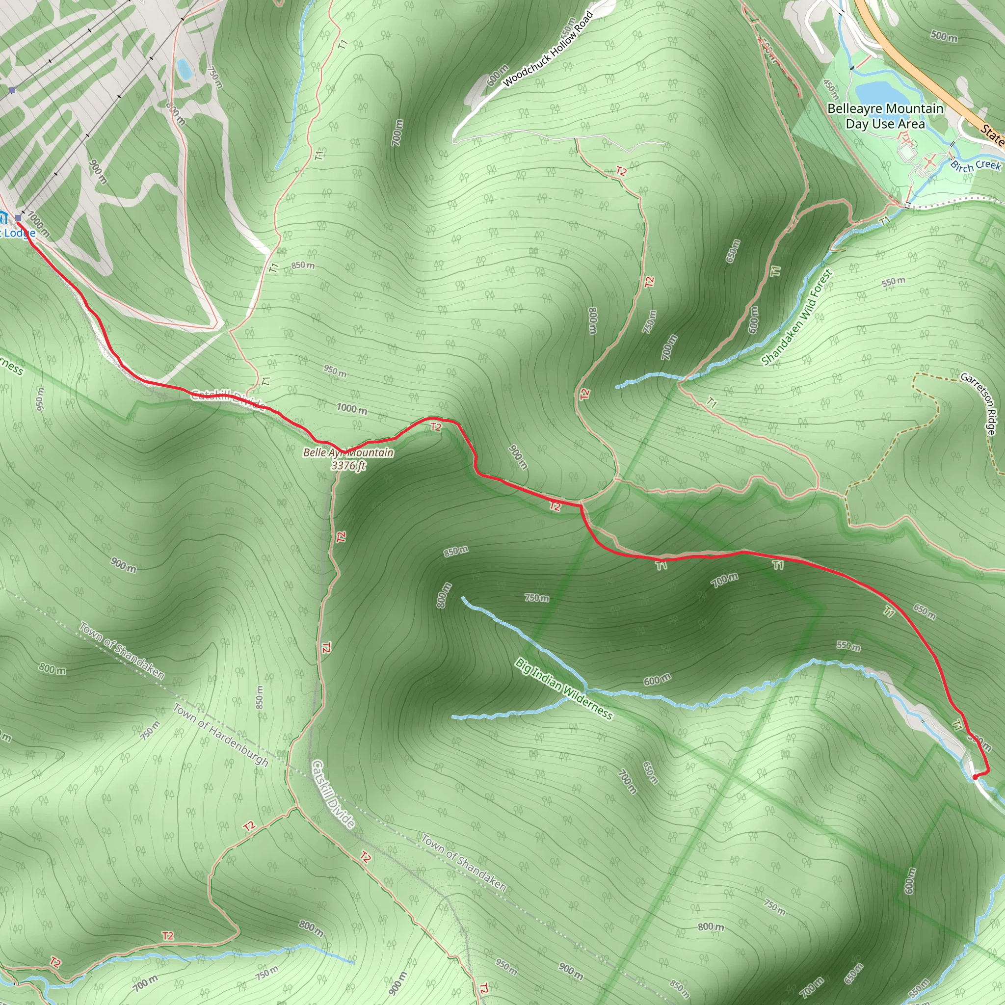 Lost Clove Trail - Red mobile static map