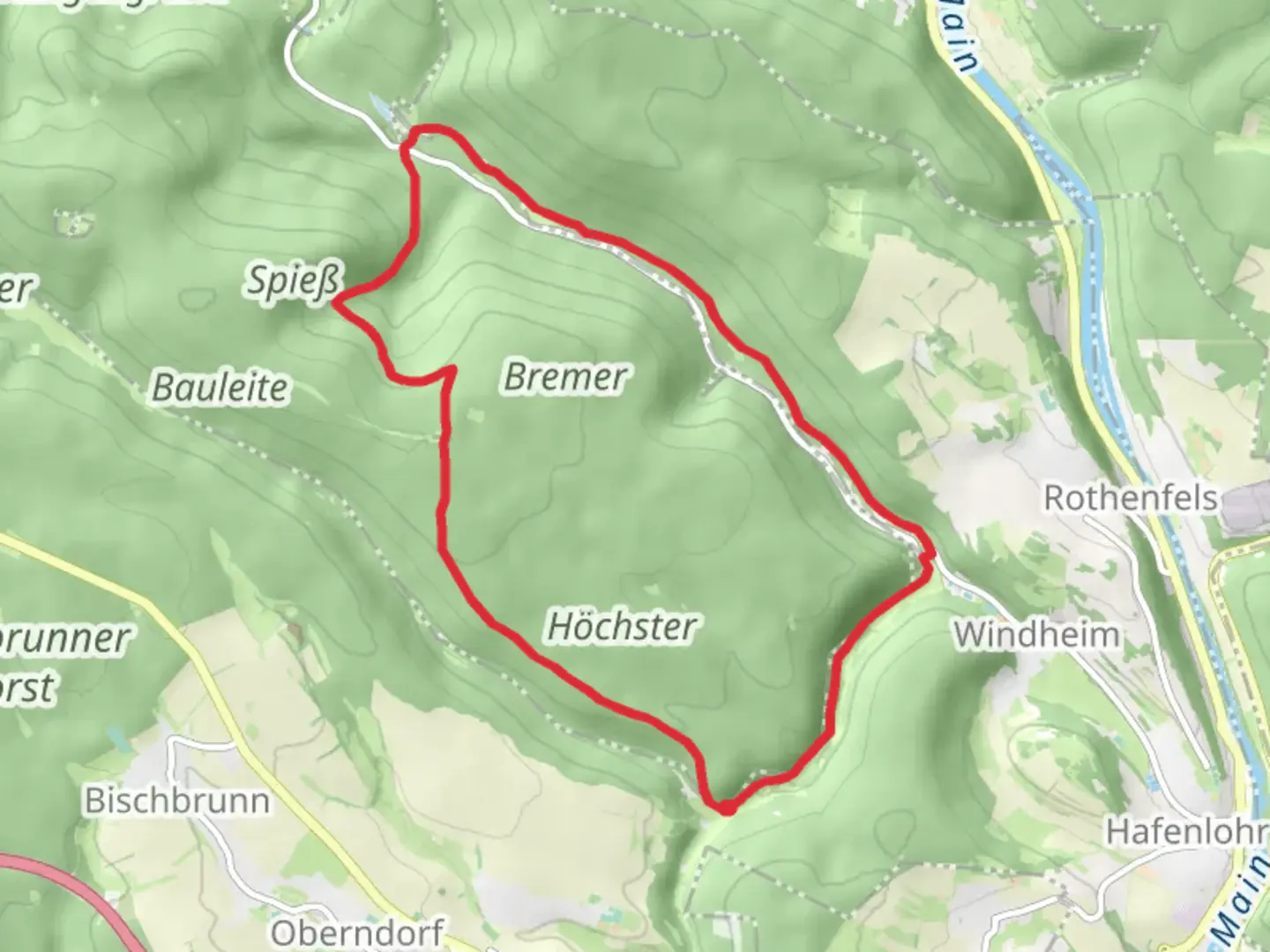 An image depicting the trail Hochster and Bremer Loop and its surrounding area.