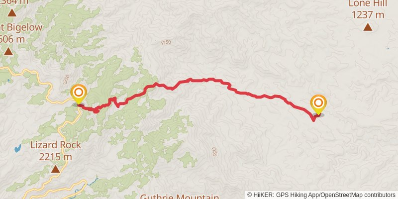 Brush Corral Trail stage 2 Map
