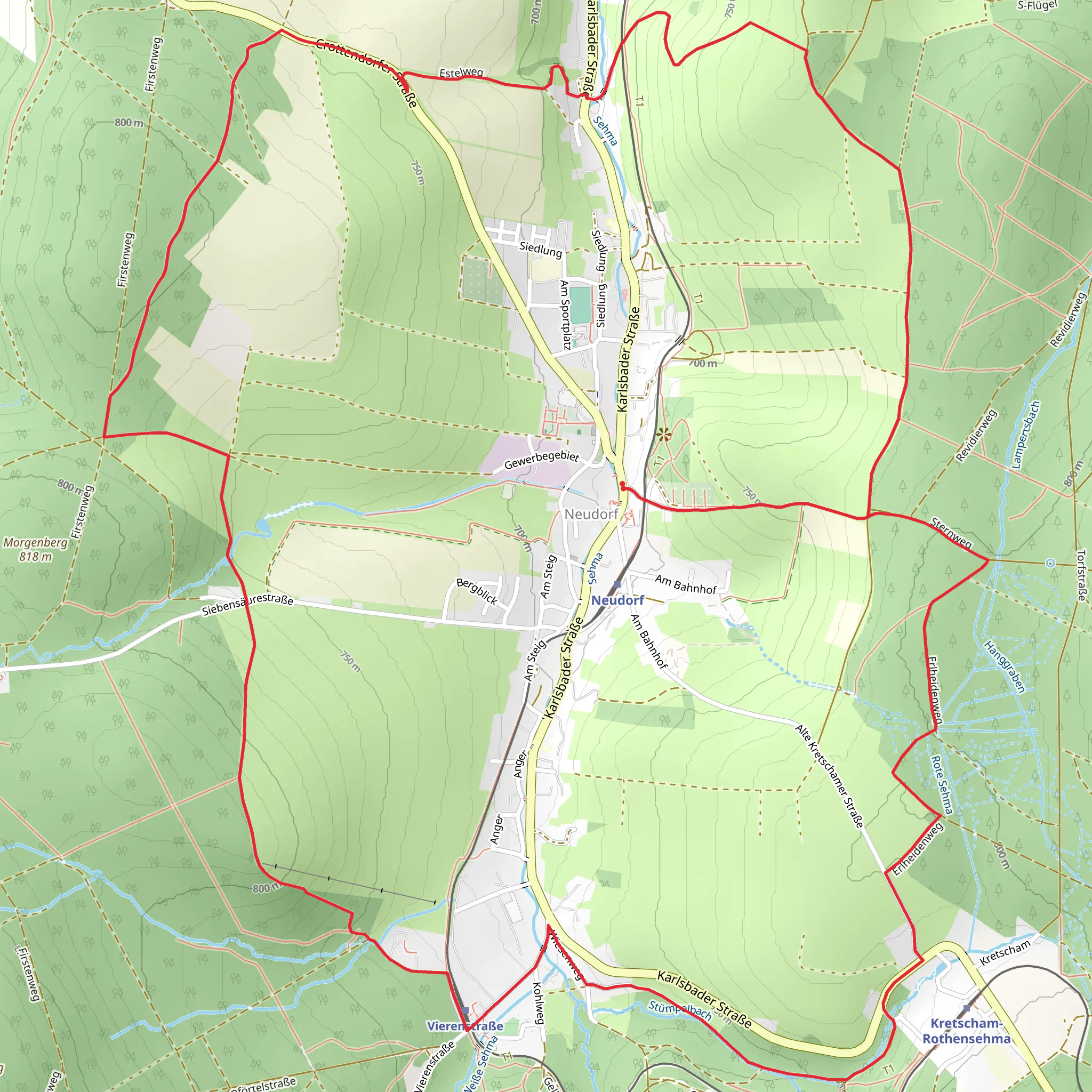 Rund um Neudorf Loop mobile static map