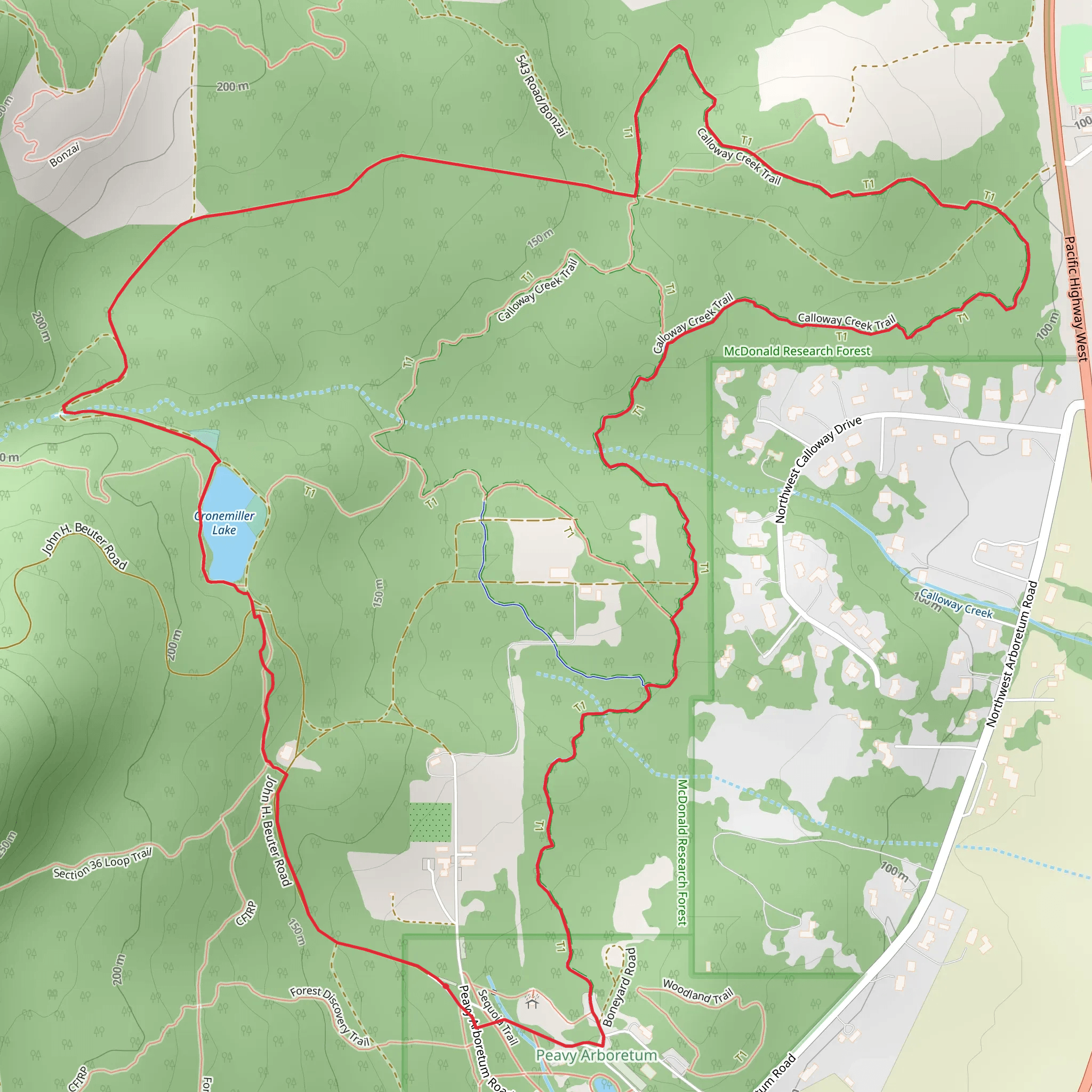 Cronemiller Lake - George Brown Arena Loop mobile static map