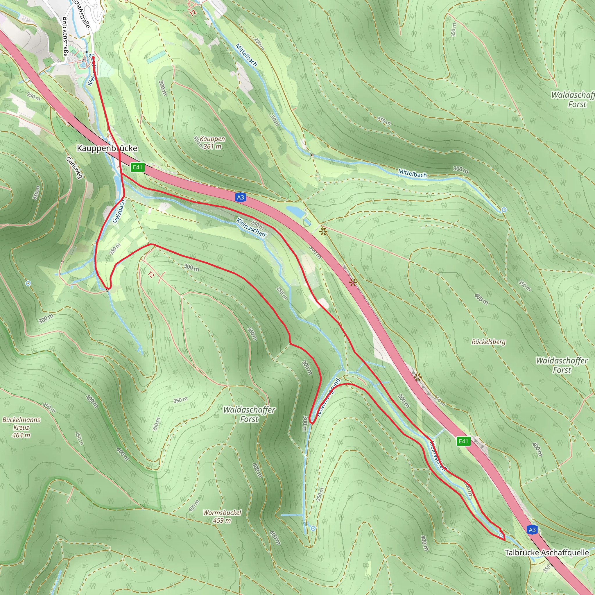 Grimm Weg Waldaschaff Loop mobile static map