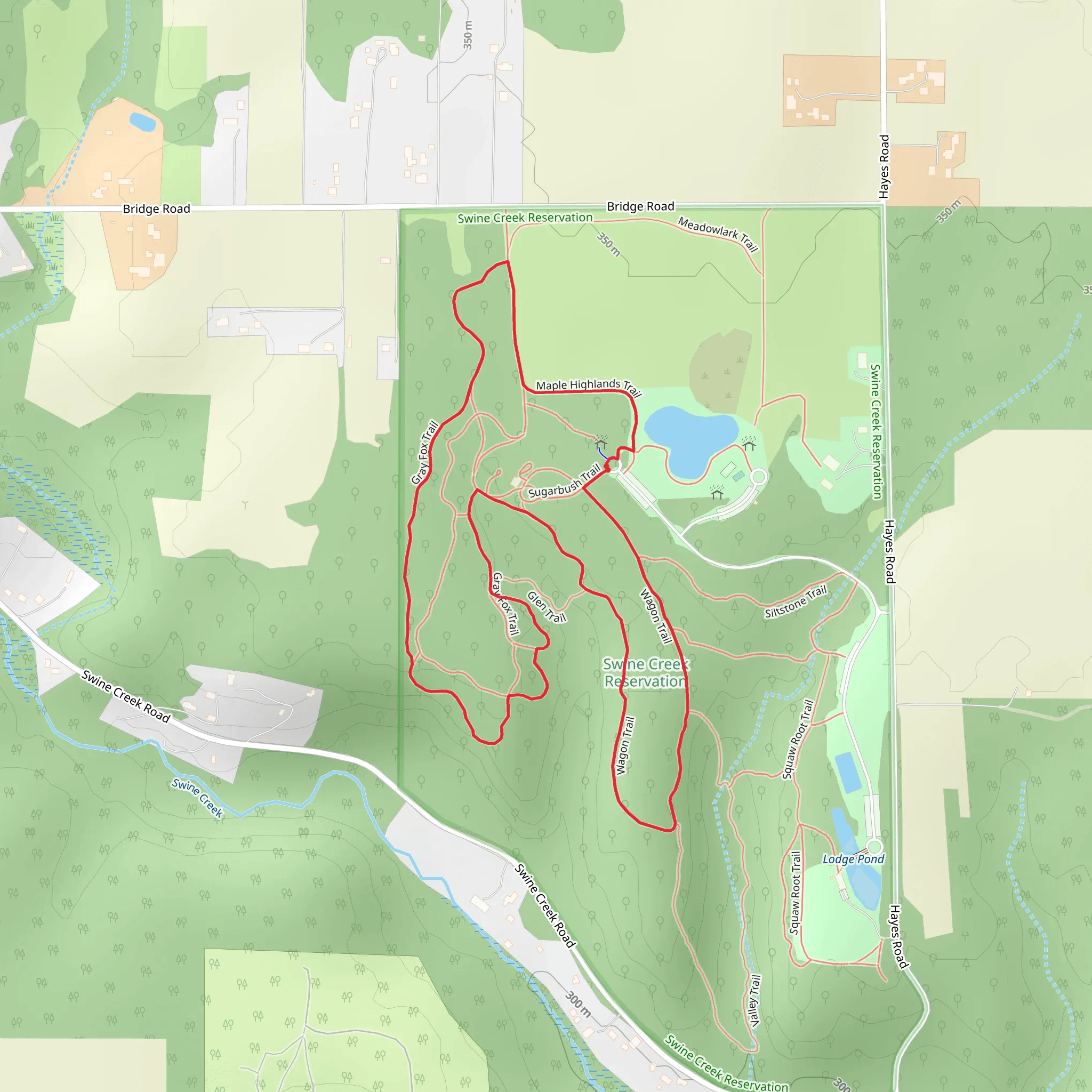 Wagon and Grey Fox Loop Trail mobile static map