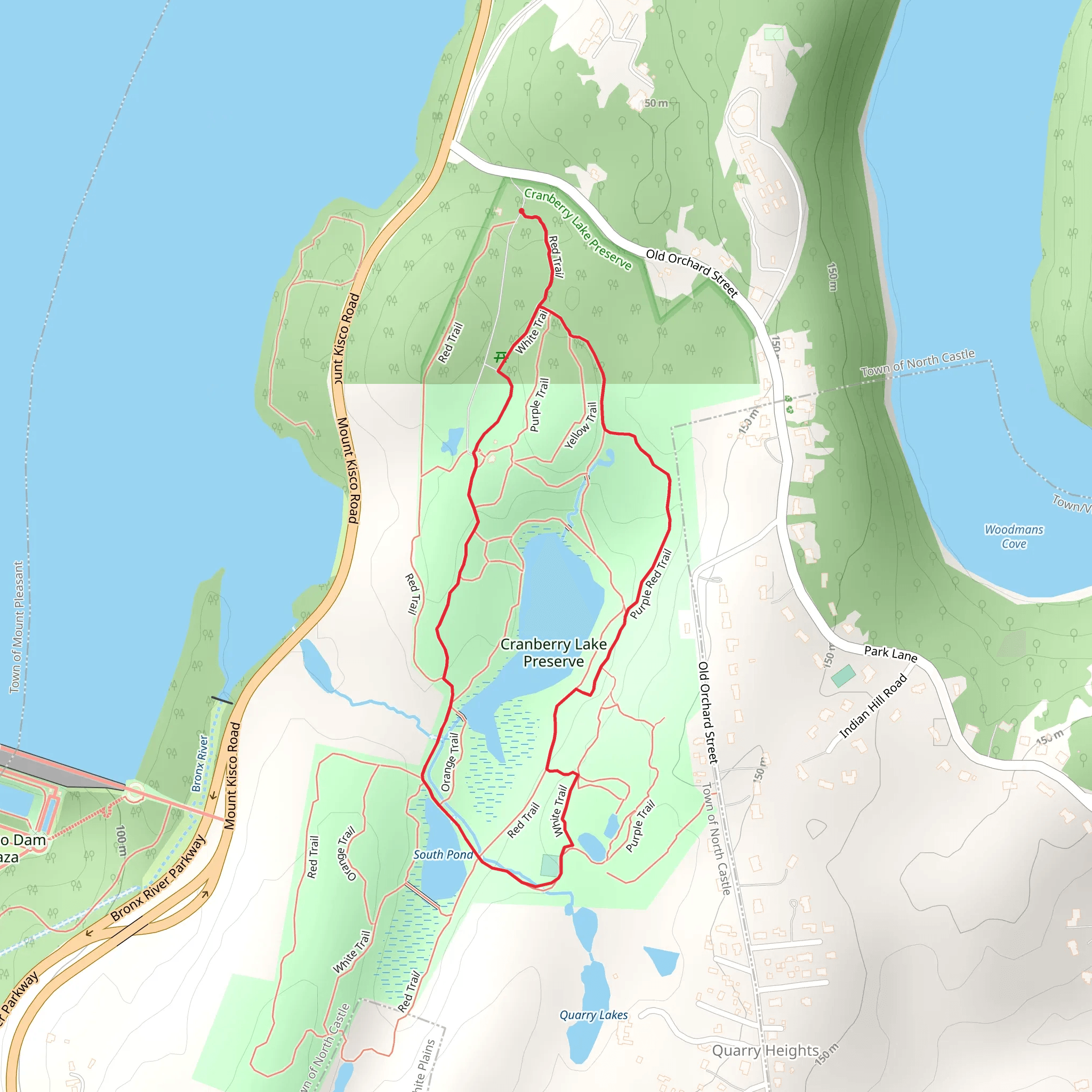 Cranberry Lake and South Pond Loop Trail mobile static map