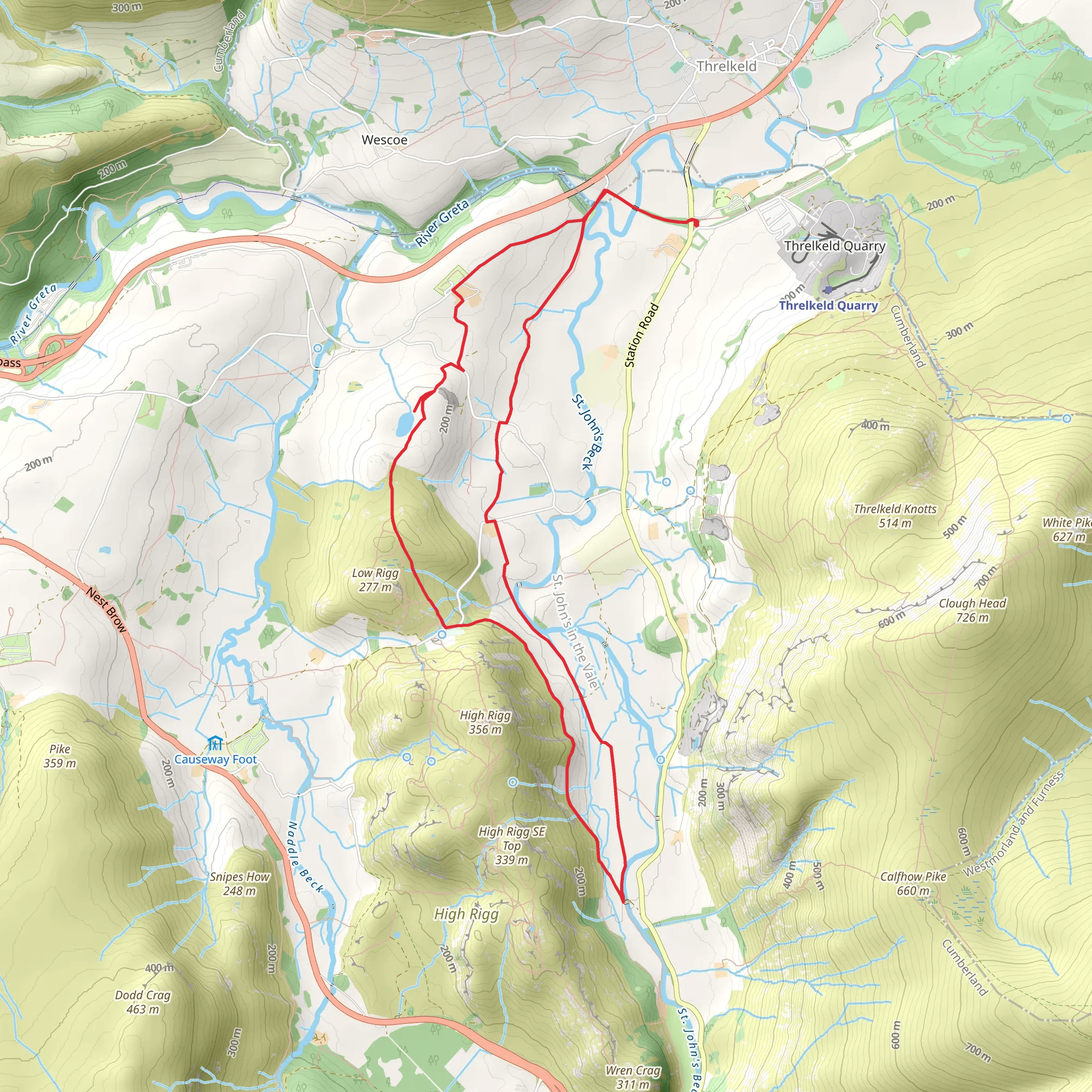 Tewet Tarn Walk mobile static map