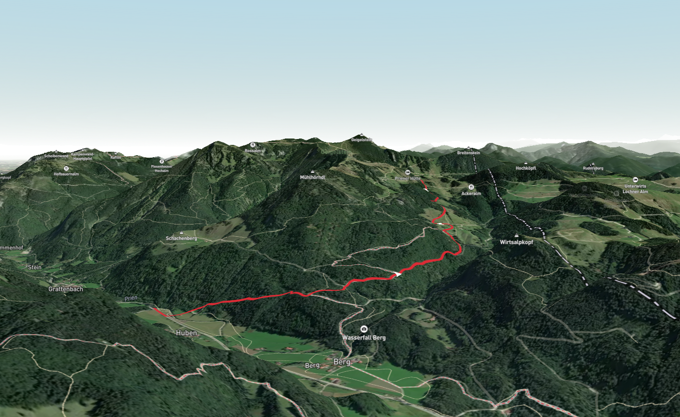 Innerwald to Priener Huette Via Alpina Purple