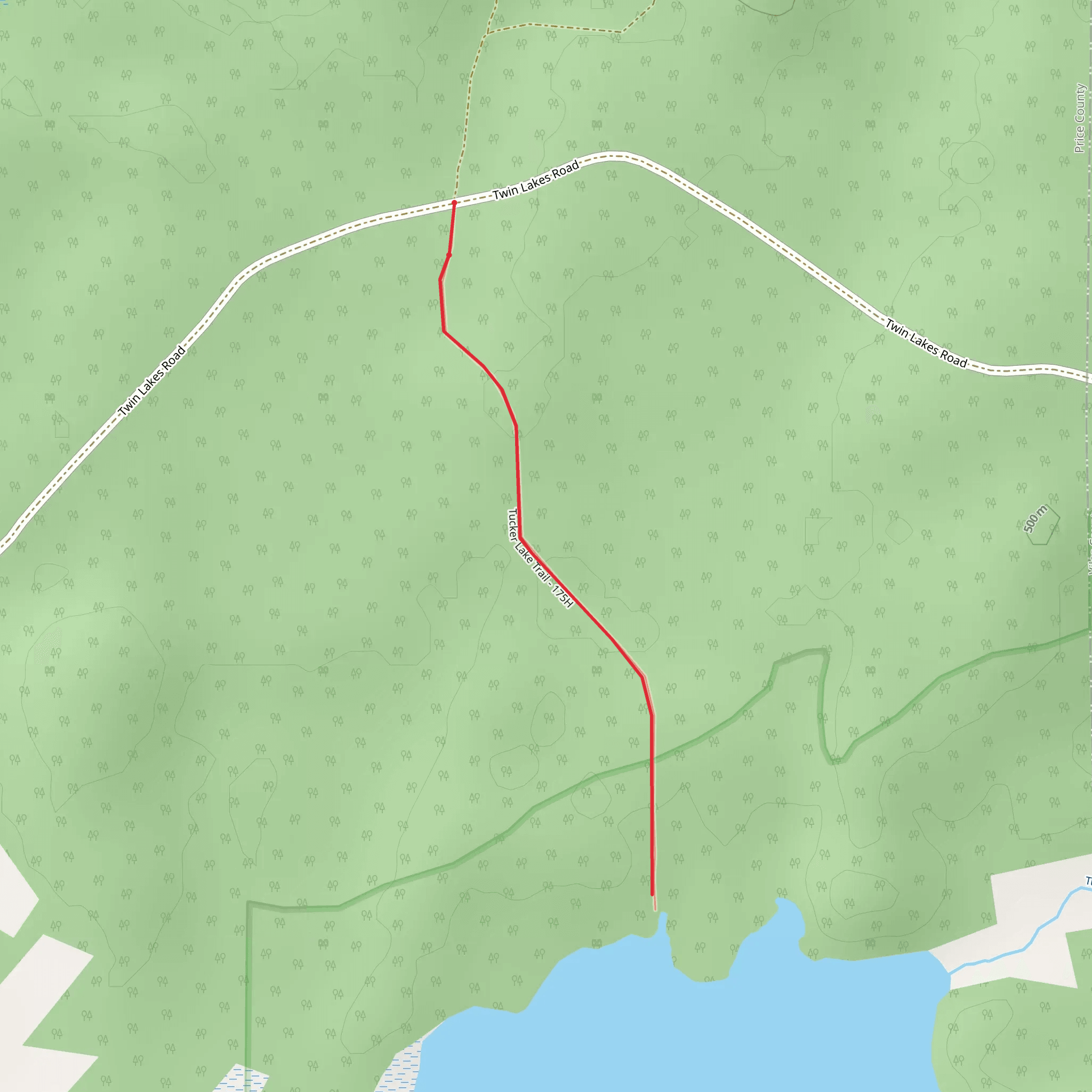 Tucker Lake Trail mobile static map