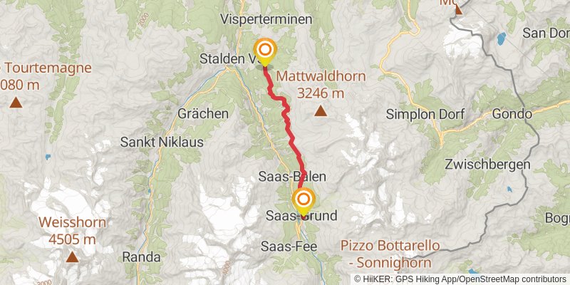 Alpenpässe-Weg stage 16 Map