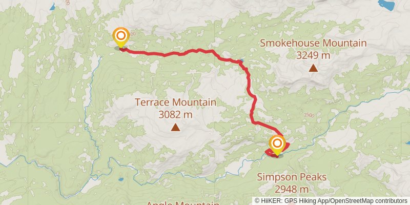 Continental Divide Trail - Wyoming stage 33 Map