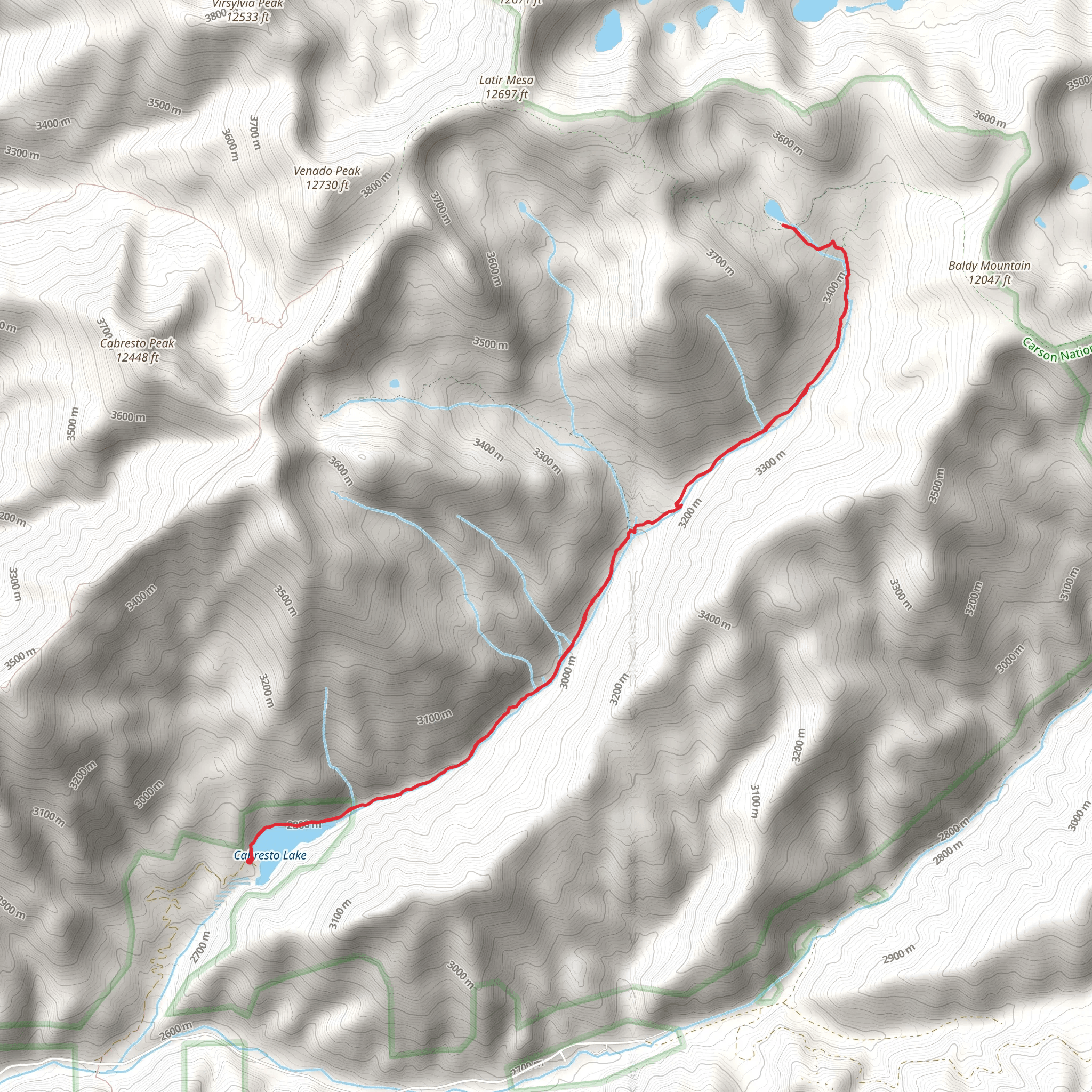 Lake Fork Out and Back mobile static map