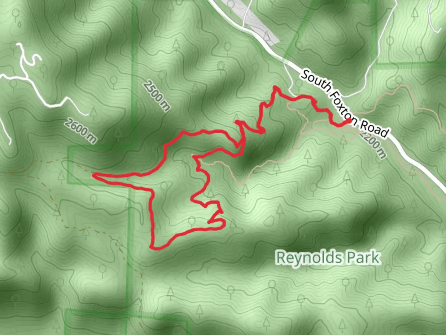 An image depicting the trail Eagle's View Trail and Raven's Roost Loop Trail and its surrounding area.