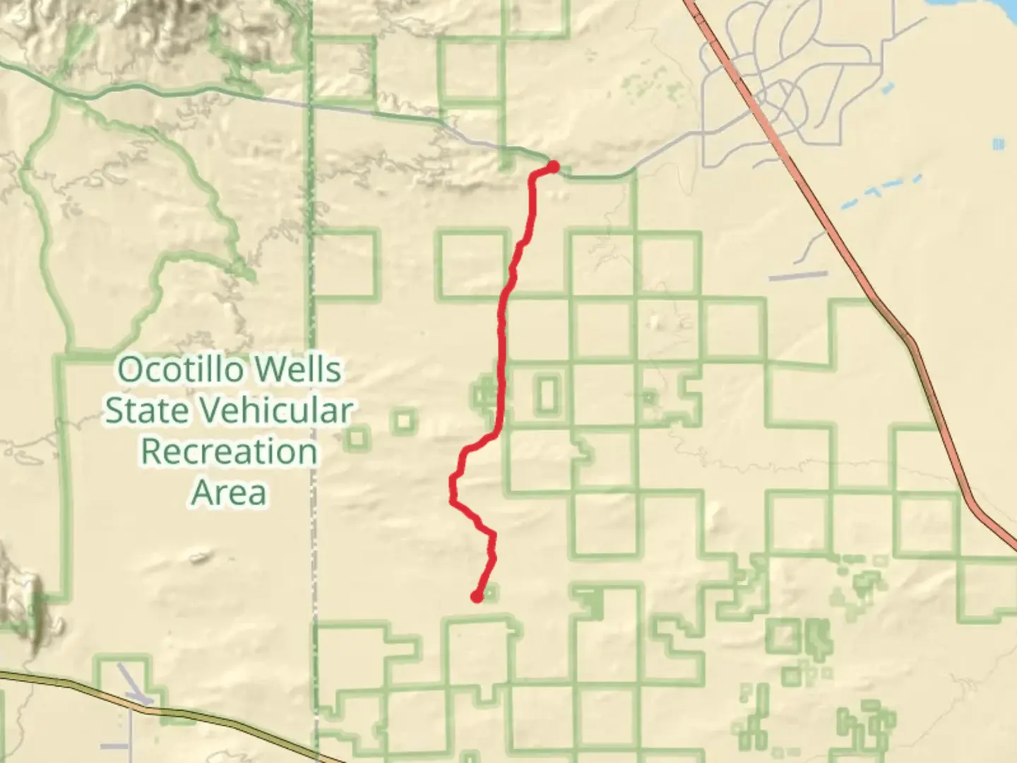 An image depicting the trail Cross Over Trail and its surrounding area.