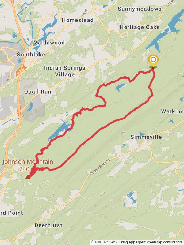 West Ridge Trail, Johnson Mountain and The Chimneys Loop