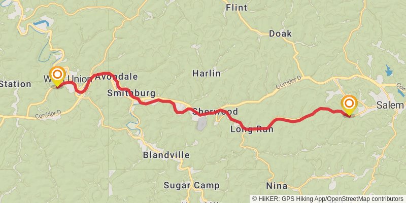 North Bend Rail Trail stage 5 Map