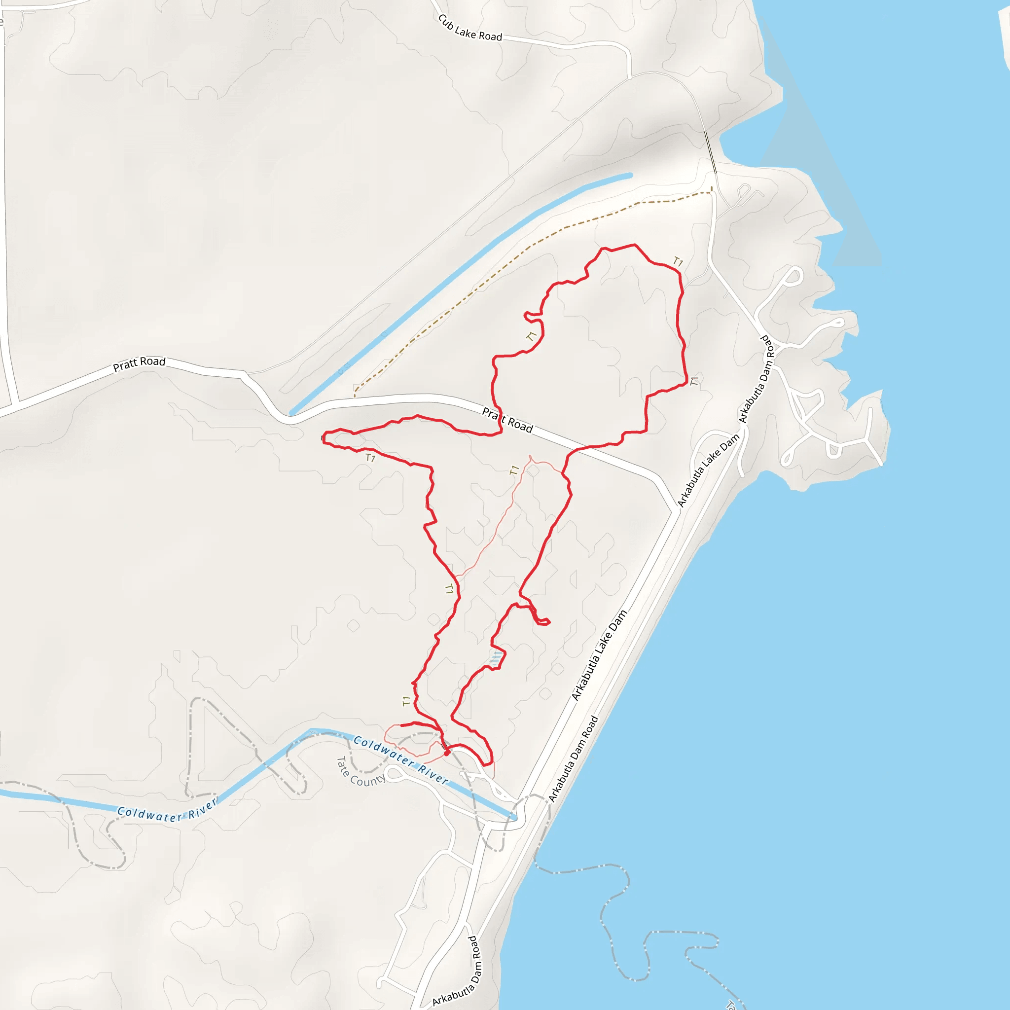 Five Mile Hiking Loop Trail mobile static map