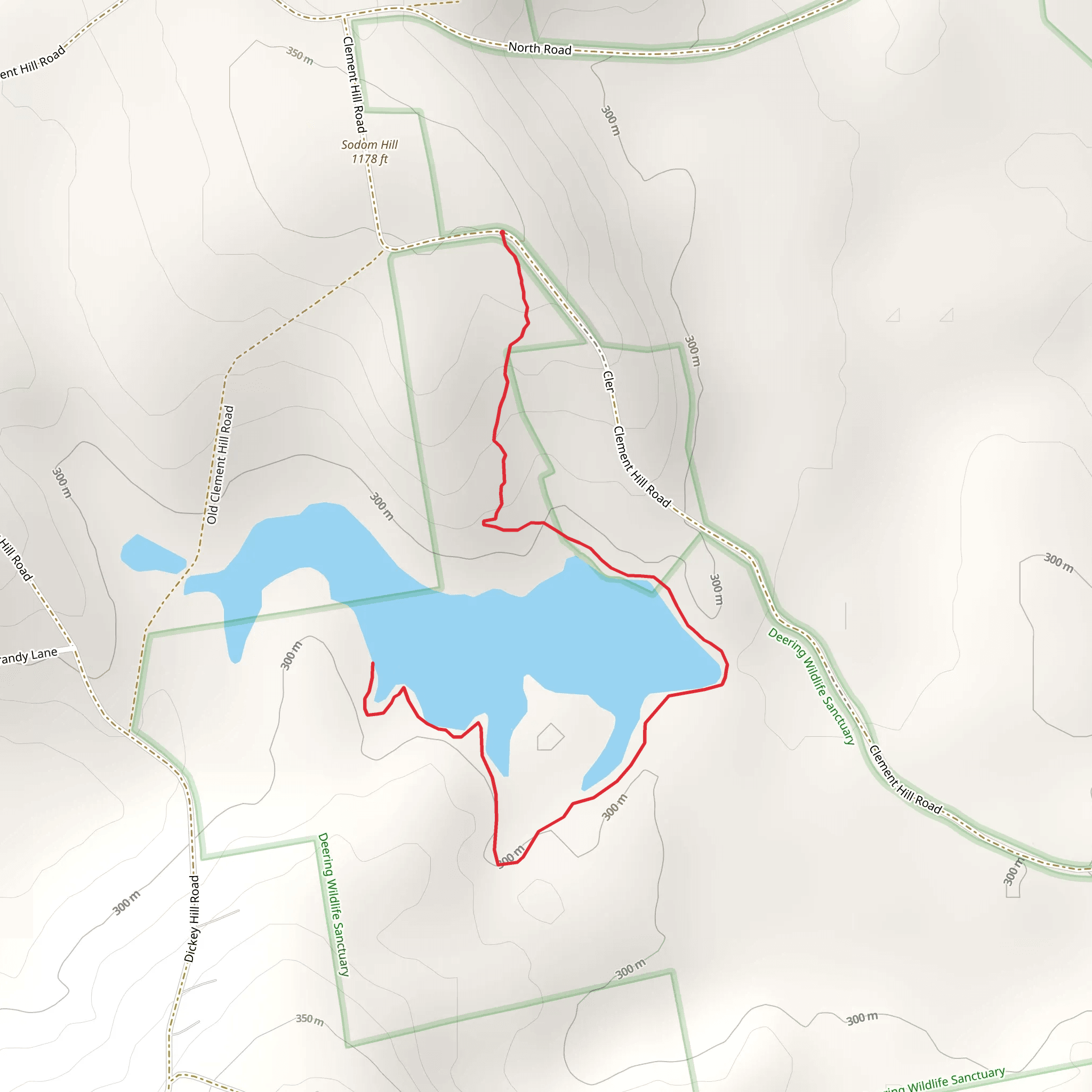 Deering Wildlife Habitat Reserve Trail - Sodom Hill mobile static map