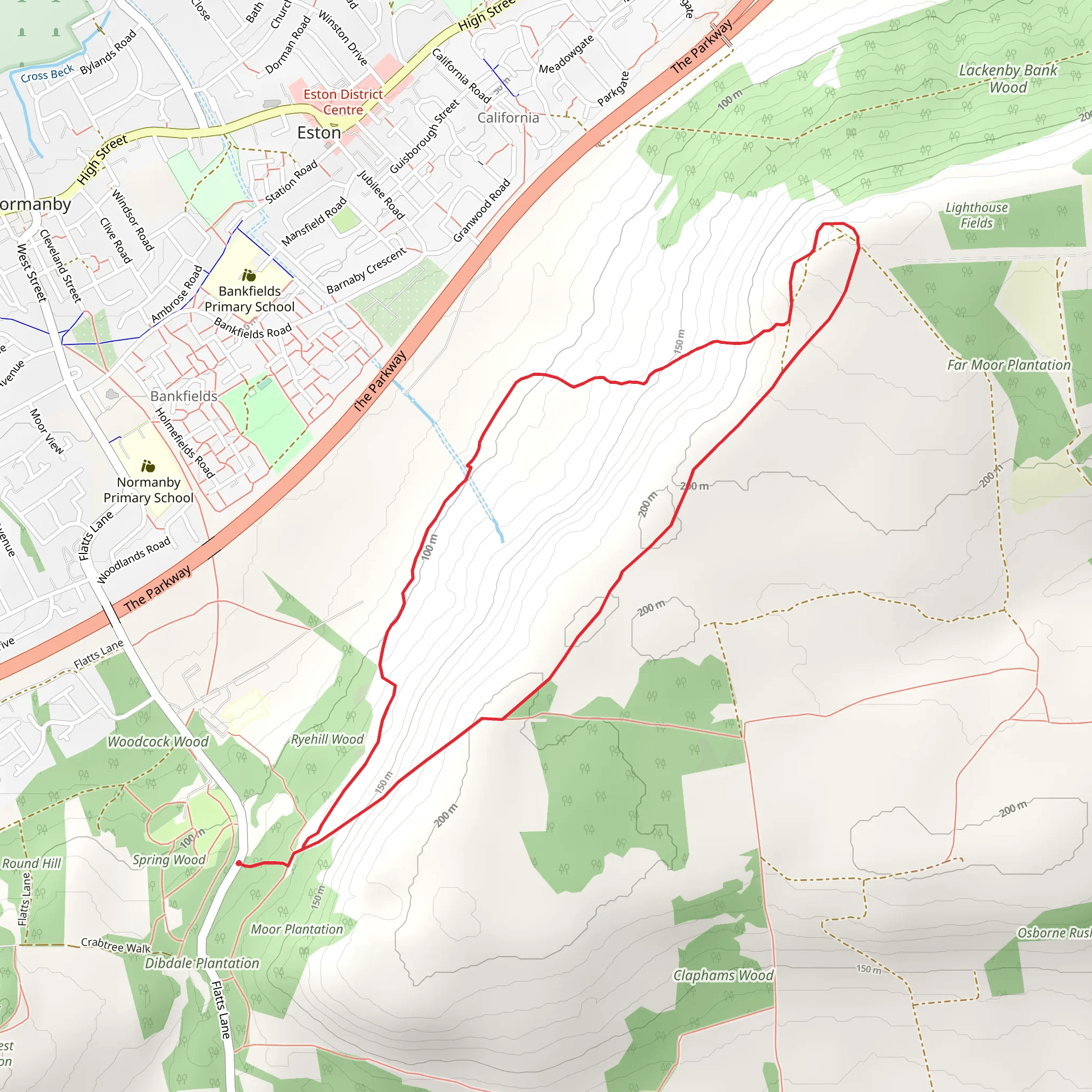 Eston Nab Loop mobile static map
