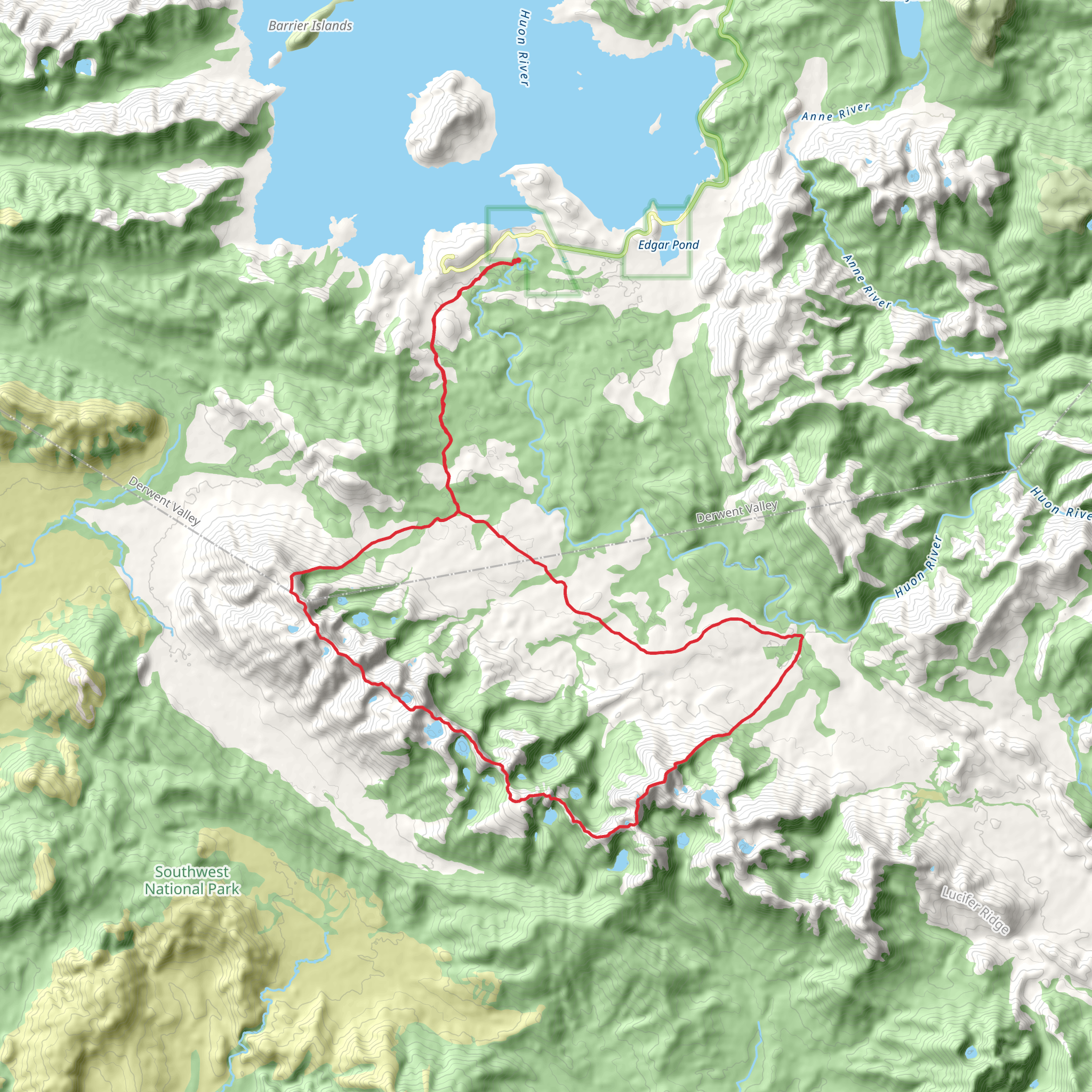 Western Arthurs A - K Trail mobile static map