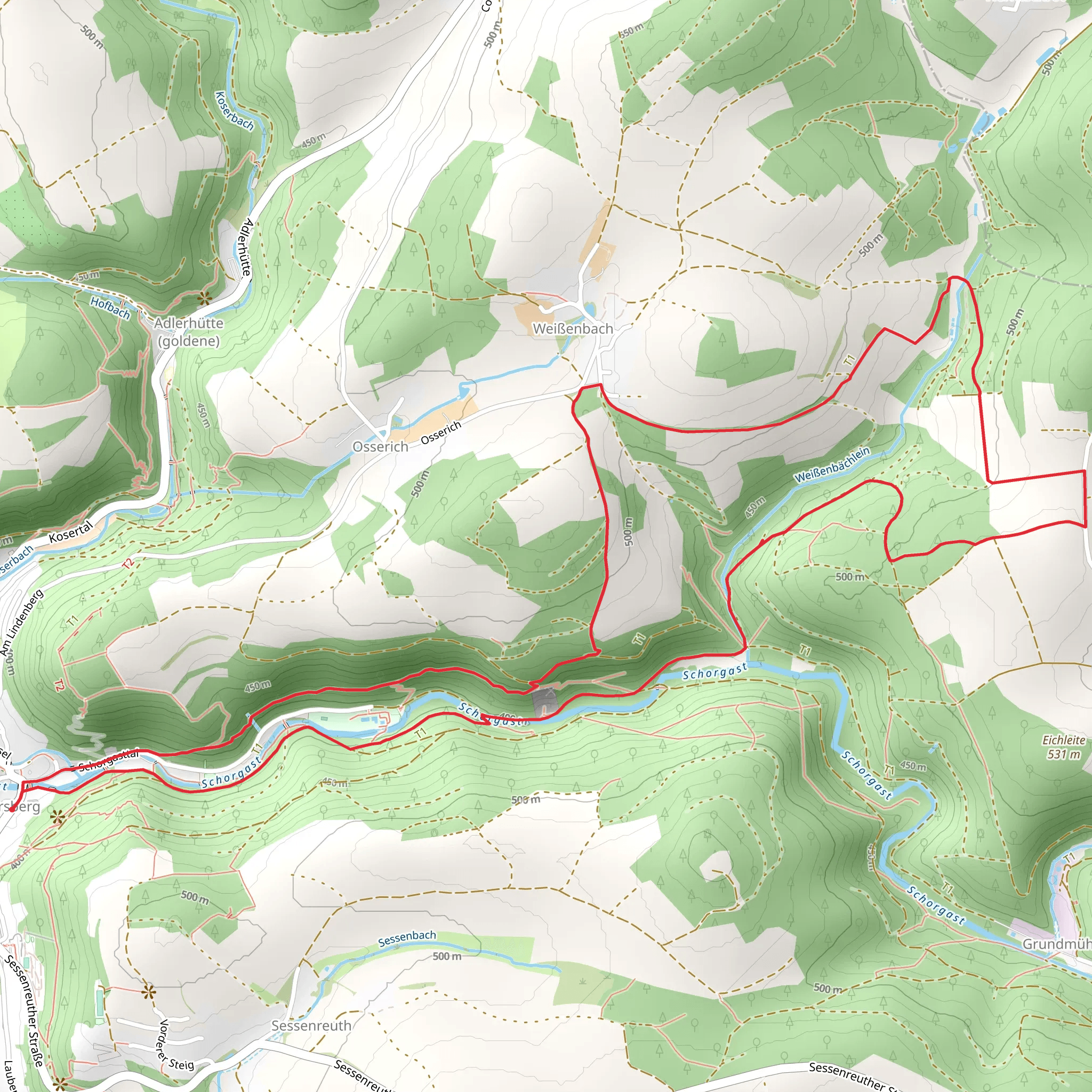 FrankenwaldSteigla Franzosenweg mobile static map