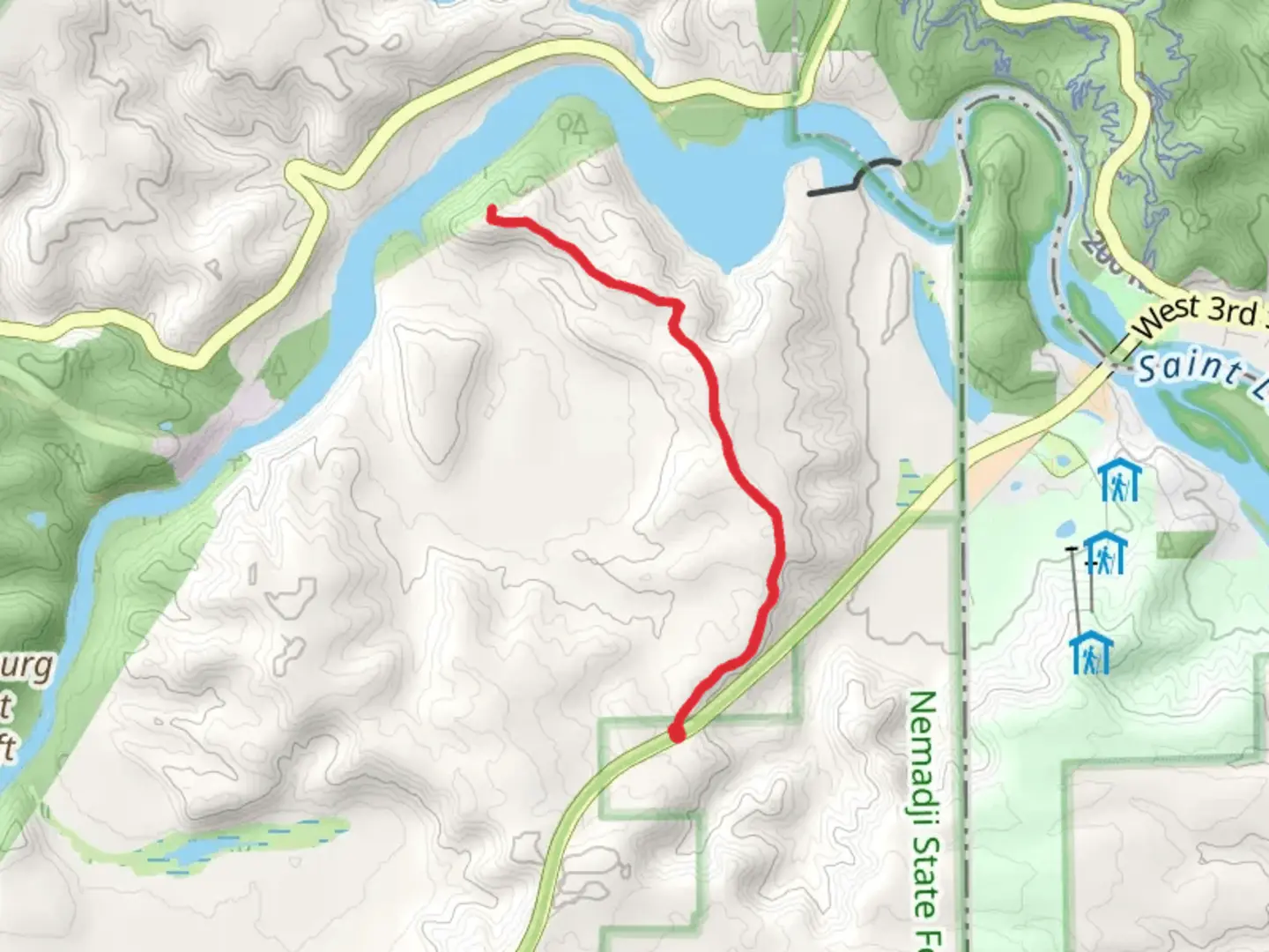 An image depicting the trail High Trail and its surrounding area.