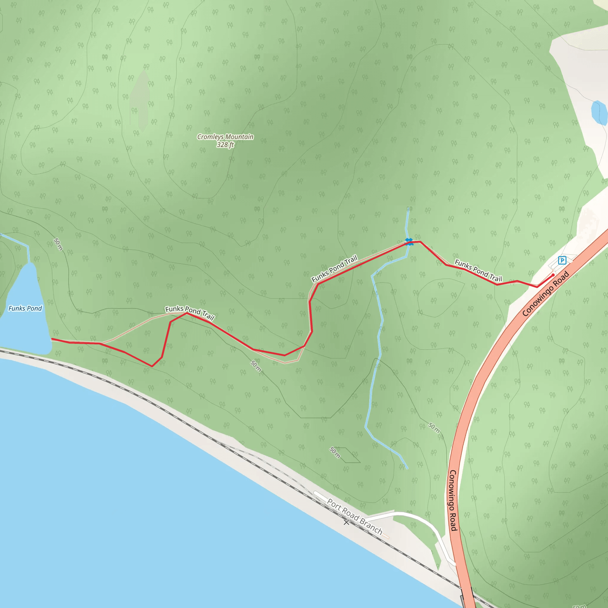 Funks Pond Trail mobile static map