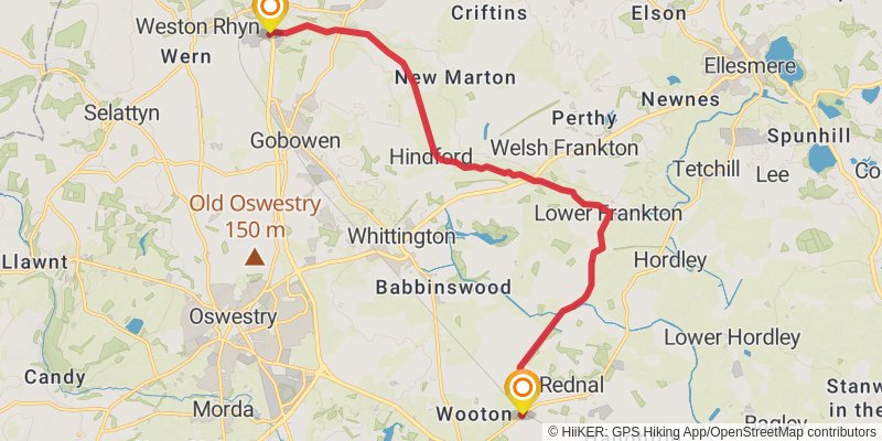 Oswestry Loop in Shropshire stage 3 Map