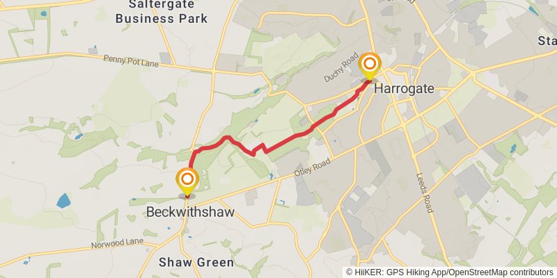 Harrogate Loop via Six Dales and Harrogate Link stage 4 Map