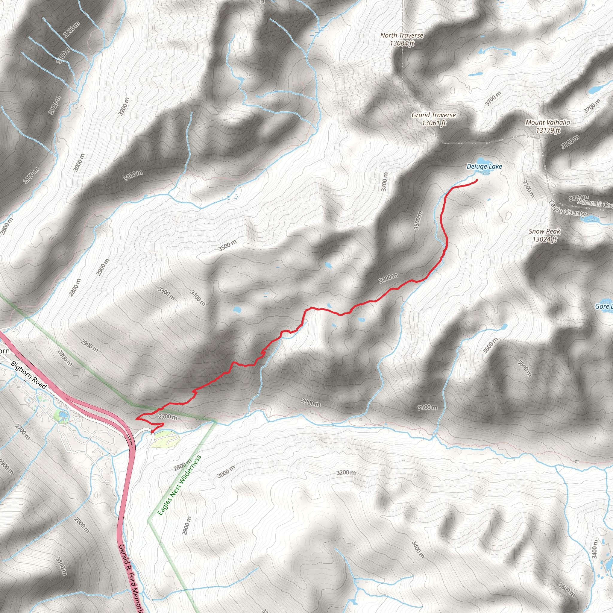 Deluge Lake Trail mobile static map